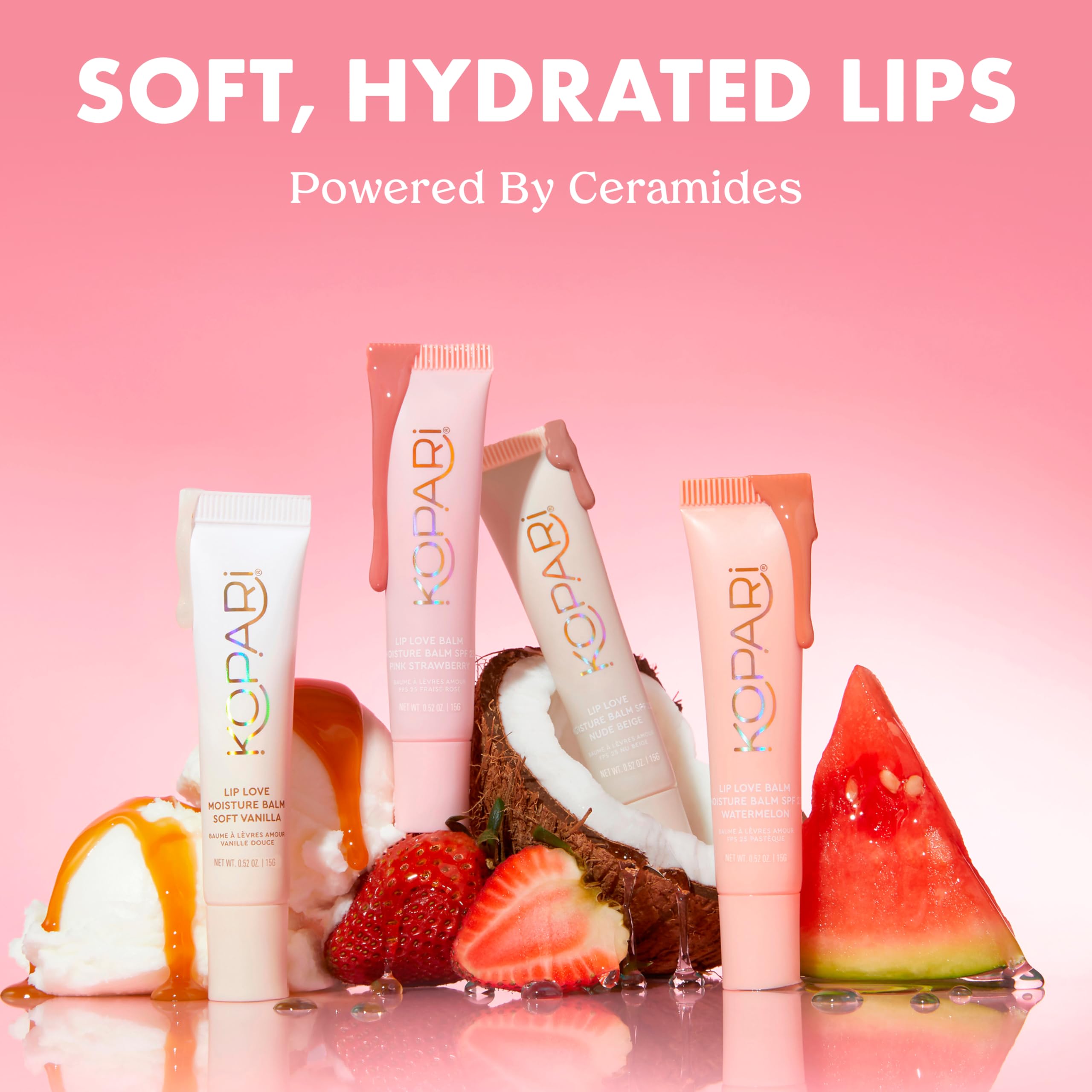 Kopari Lip Love Moisture Balm in Nude Beige SPF 30 - Mineral Zinc Oxide Tinted Lip Sunscreen, Ceramide Barrier-Boosting Hydration, Clean Vegan, 0.35 oz - Kopari Official Product View 3