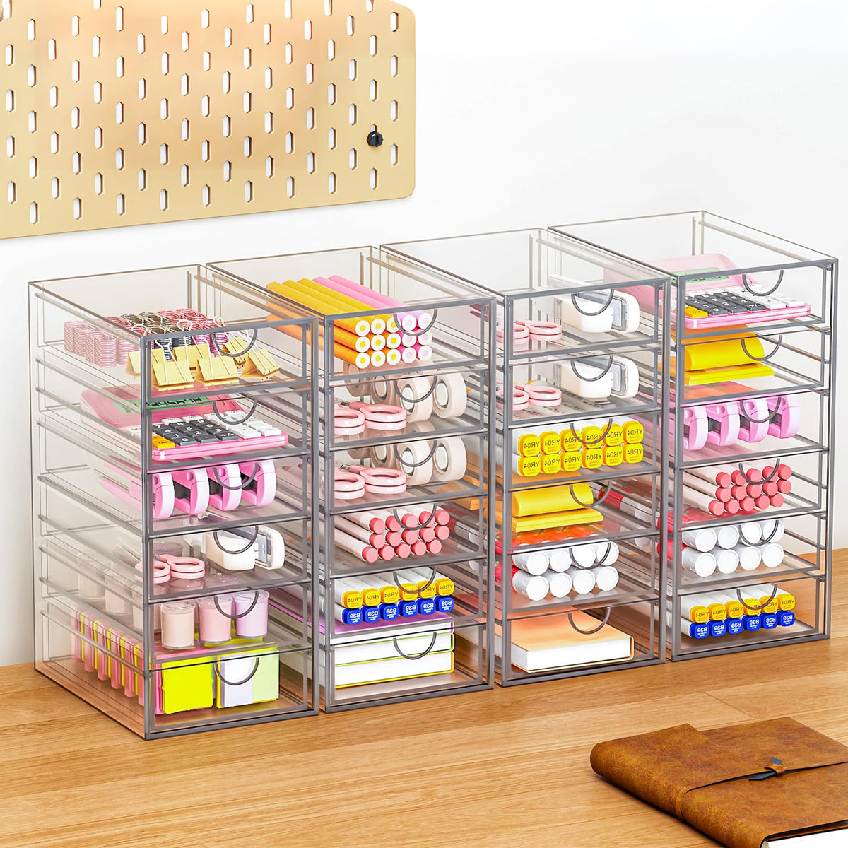 Acrylic Makeup Organizer with 19 Drawers Storage Drawer - YFXCVSL Official Imagery - 5