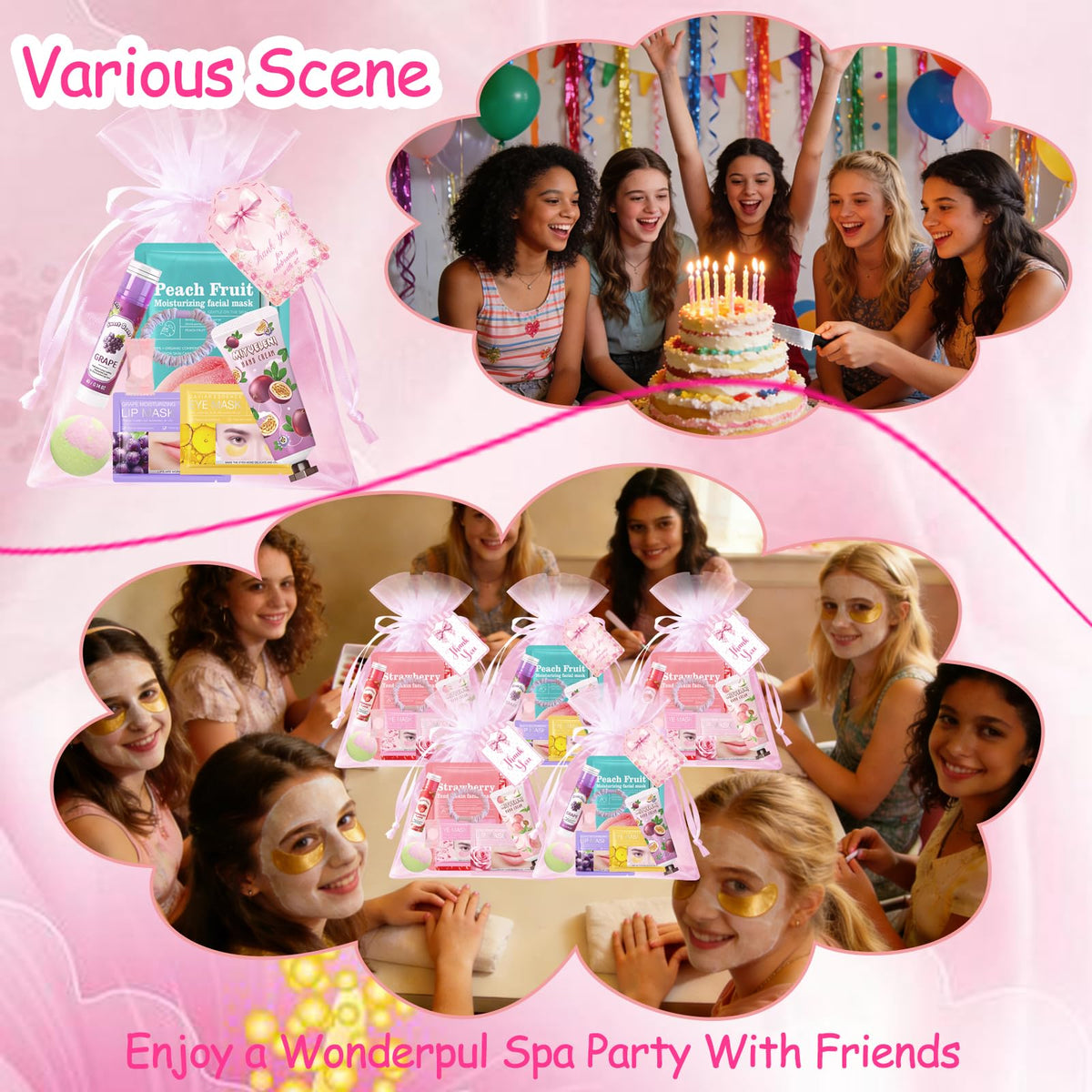132 PCS Spa Party Supplies for Girls Spa Party Favors - SSGP Official Imagery - 7