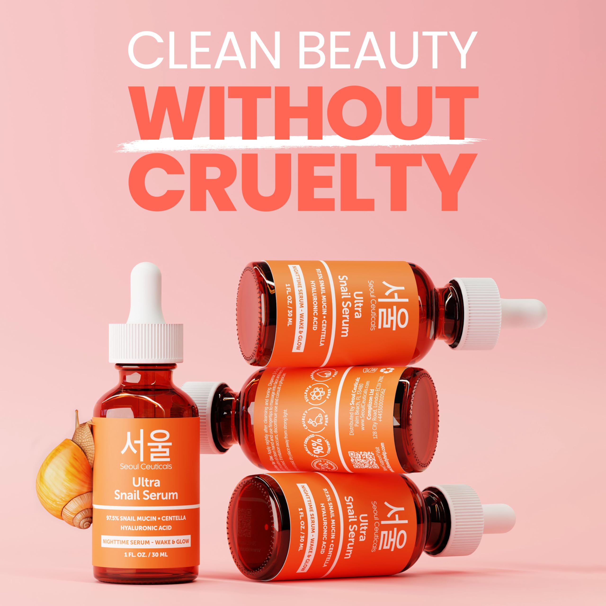 SeoulCeuticals 97.5% Snail Mucin Serum for Face K Beauty - SeoulCeuticals Official Product View 5