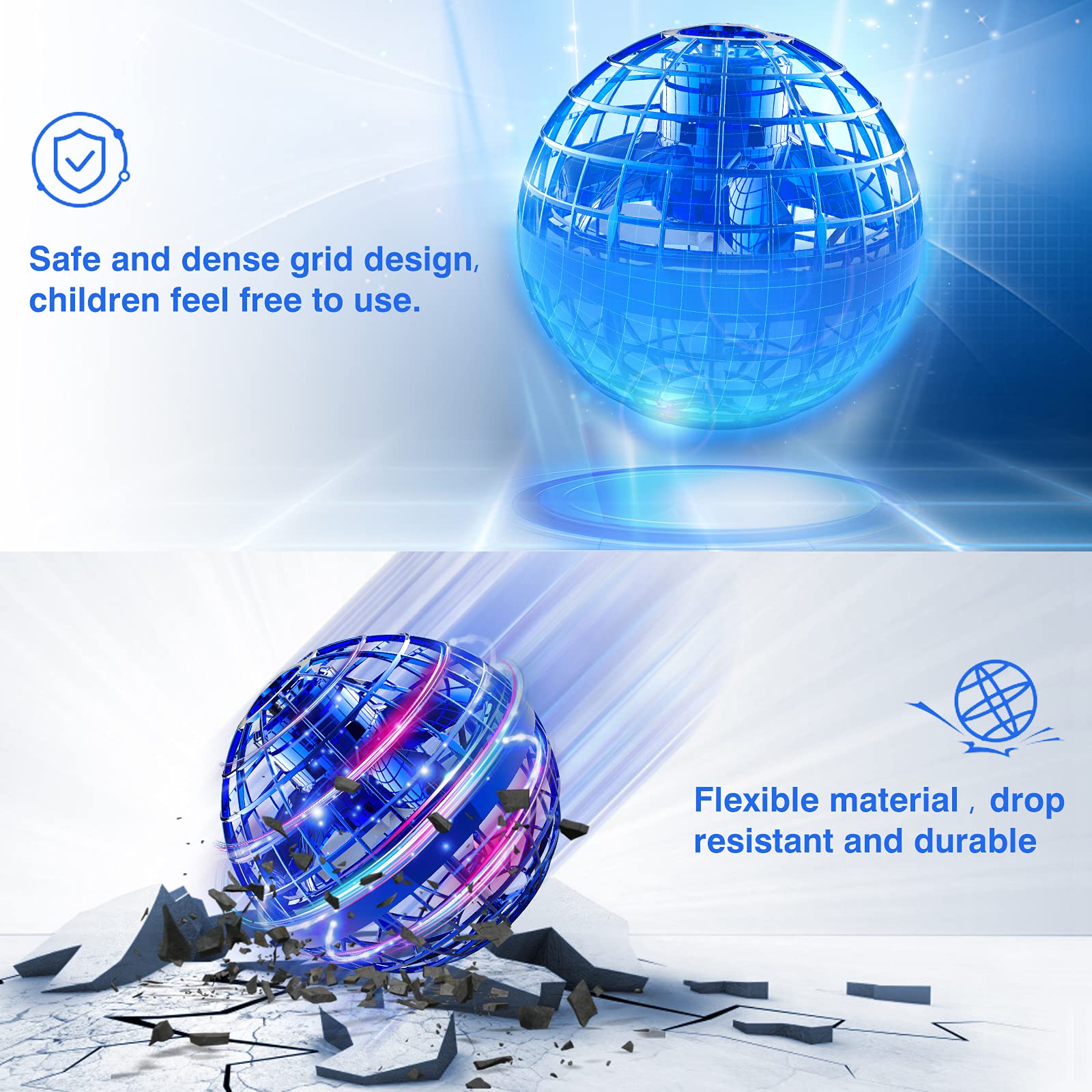 Ciniffo 2026 Upgraded Flying Orb Ball Toy with Dazzling Lights, M - Ciniffo Official Product View 5