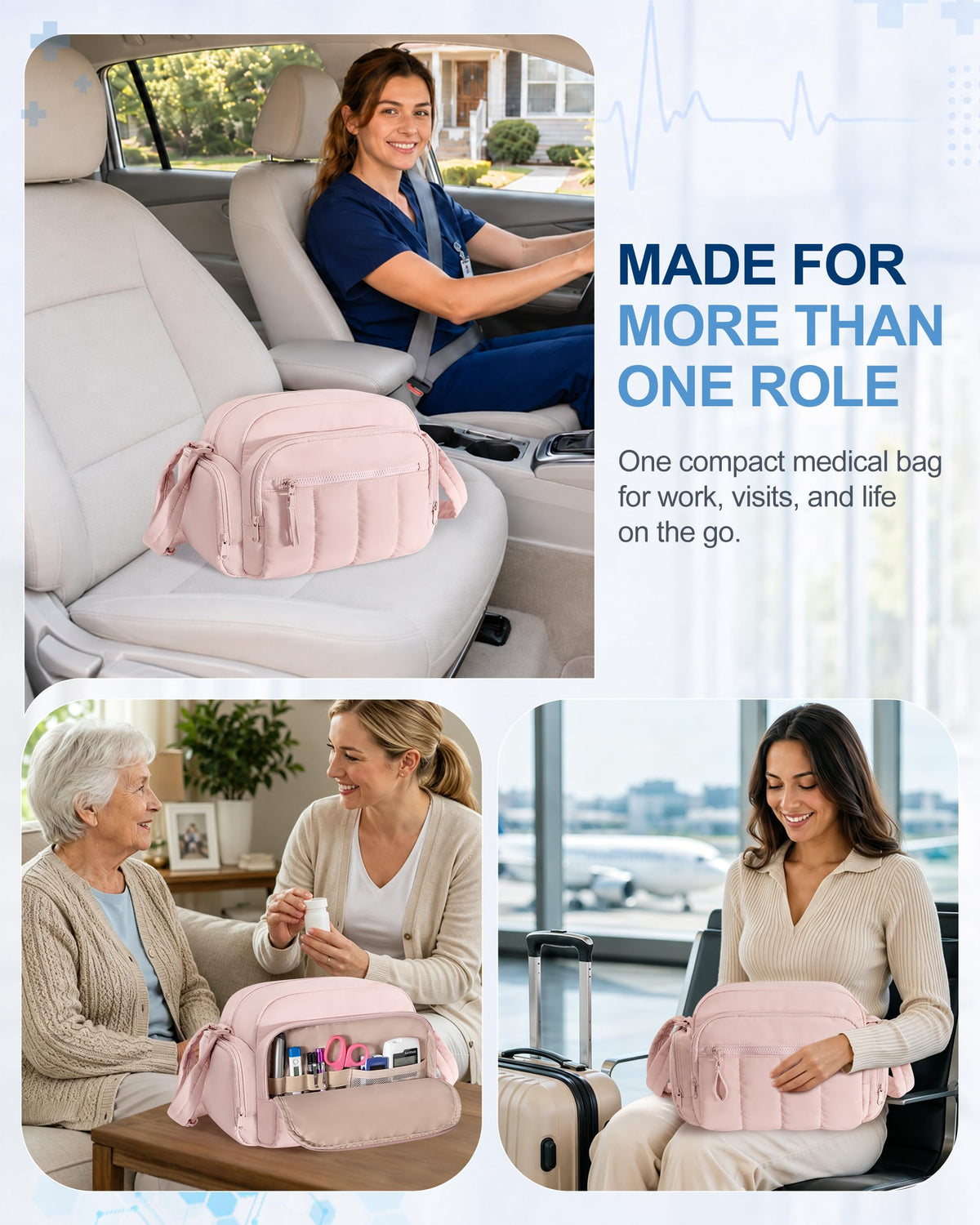Trunab Mini Home Health Nurse Bag Organizer Multi Pockets - Trunab Official Imagery - 6