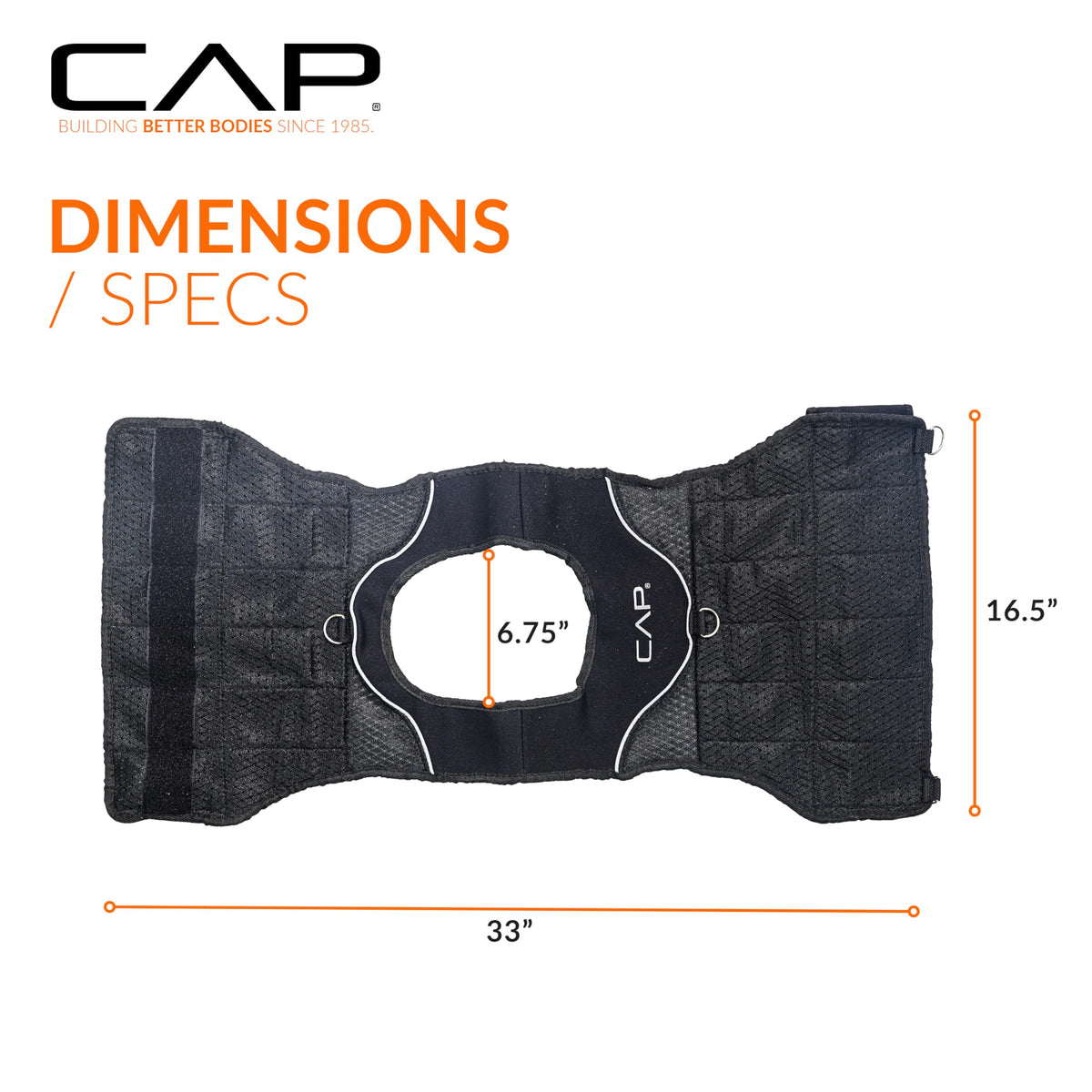 CAP Adjustable Weighted Vest 20 150 lbs for Strength - CAP Official Imagery - 5