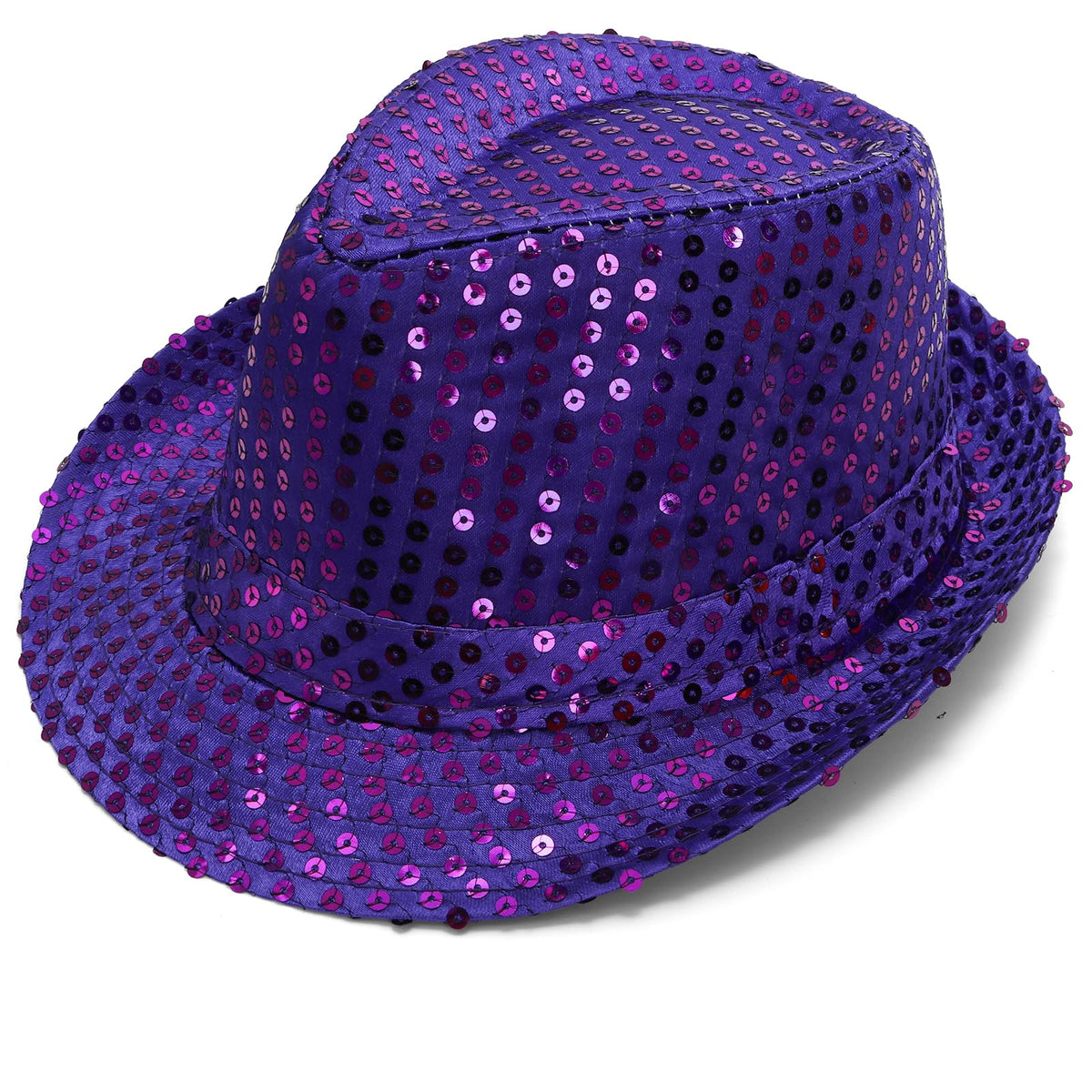 10 Pack Sequin Fedora Hats Glitter Western Disco Dance Hat - Pumtus Official Imagery - 5