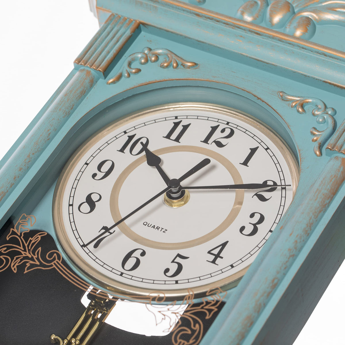 Clockswise Vintage Grandfather Style Wall Clock with Wood - Clockswise Official Imagery - 6