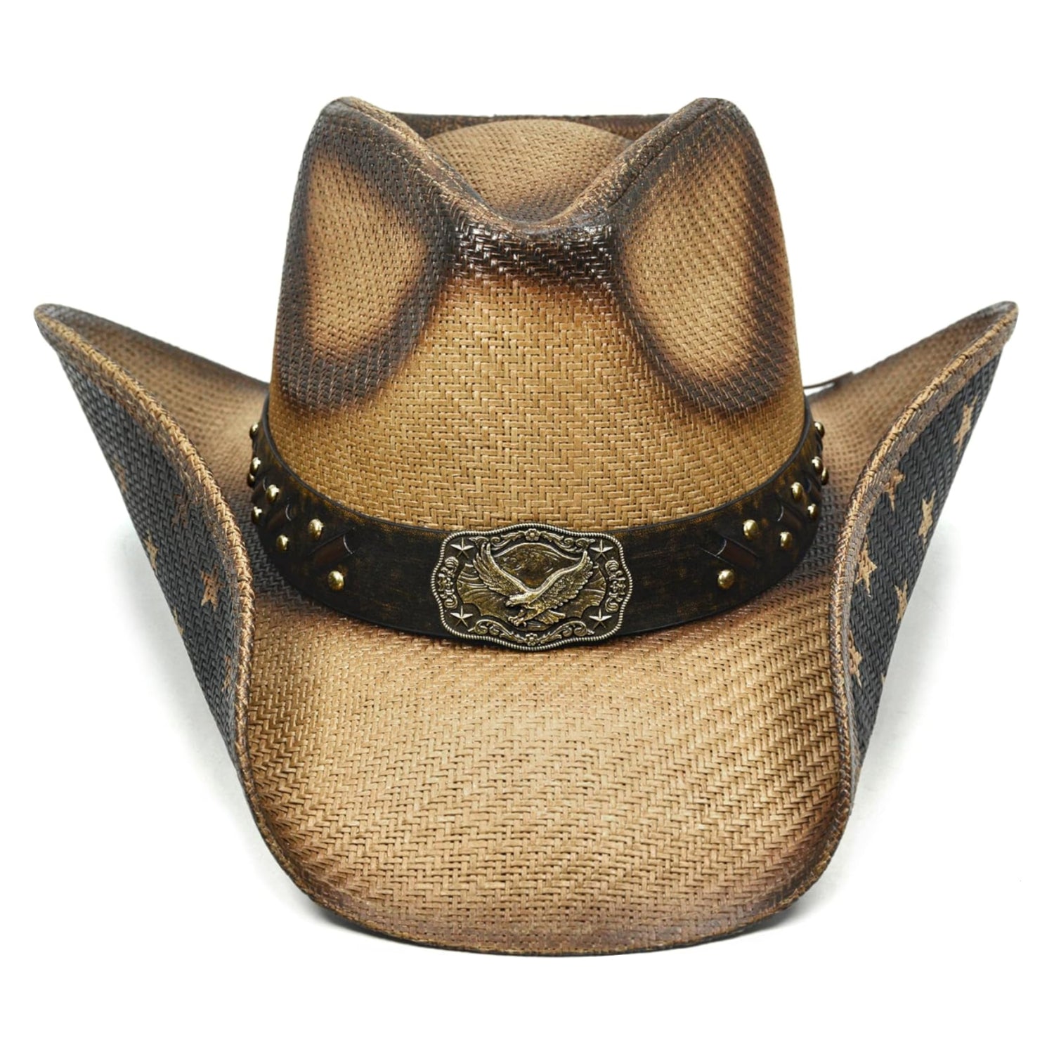 FLUFFY SENSE straw cowboy hat for women and men, Western sun hat ideal for country concerts, rodeos, and cowgirl outfits.