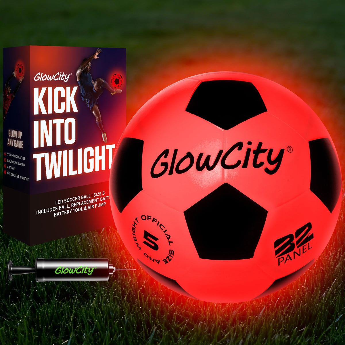 GlowCity Glow in The Dark Soccer Ball - GlowCity Official Imagery - 1