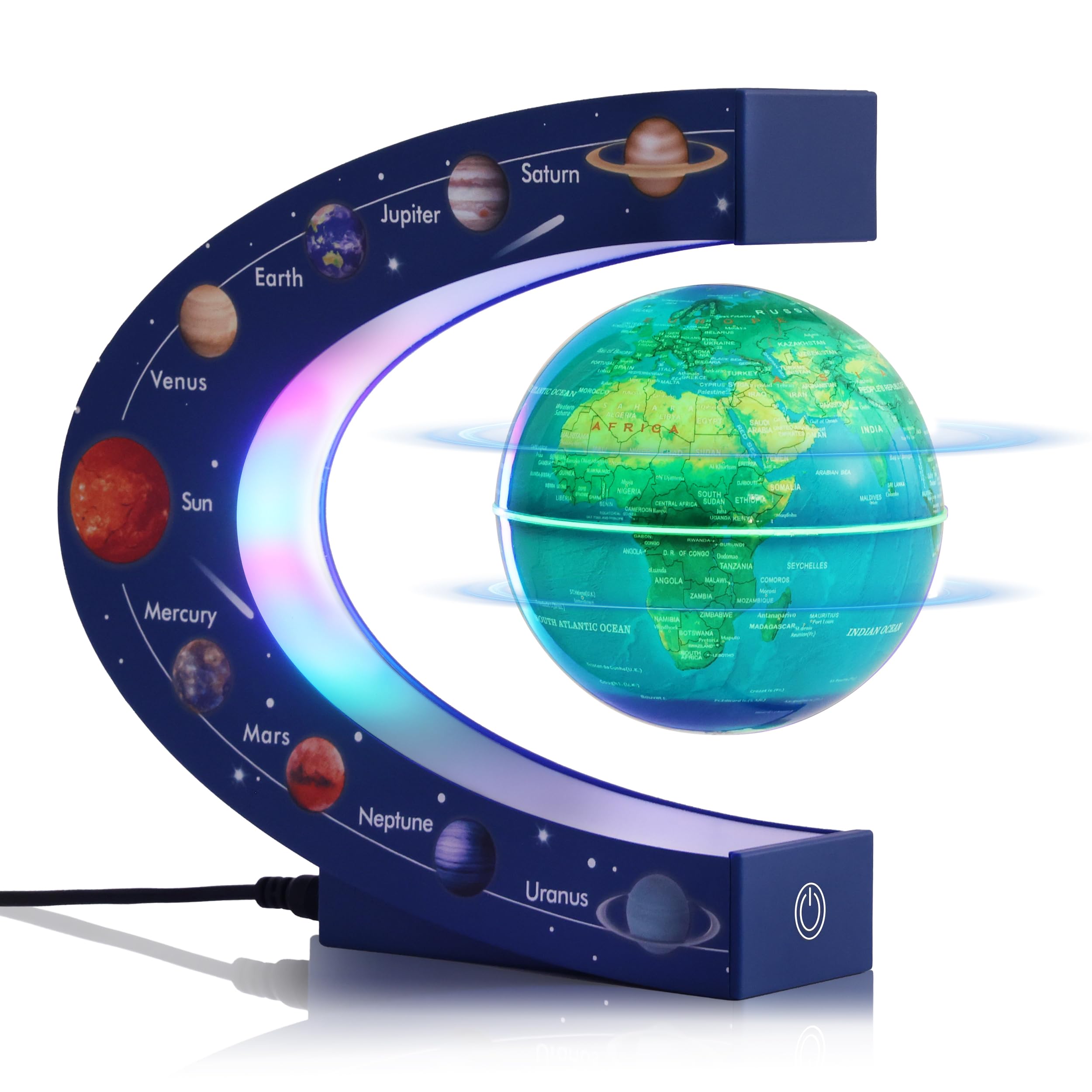 KAIMC Magnetic Levitation Floating Rotating World globe for child by KAIMC - Angle View 10