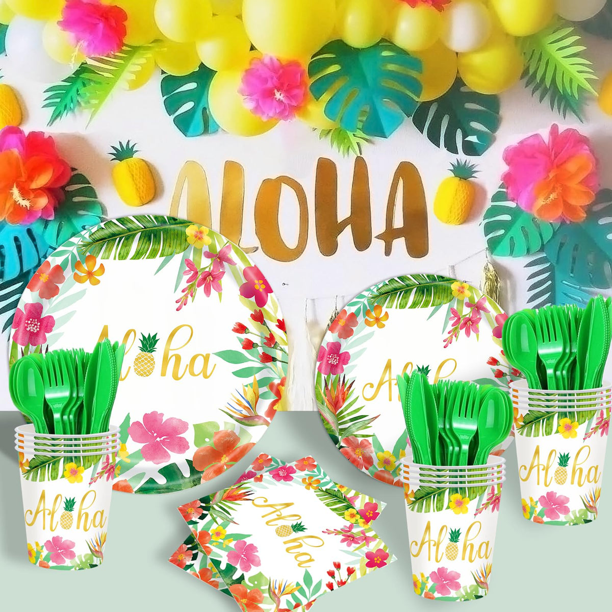 Hawaiian Luau Party Decorations Supplies - OUNIY Official Imagery - 4