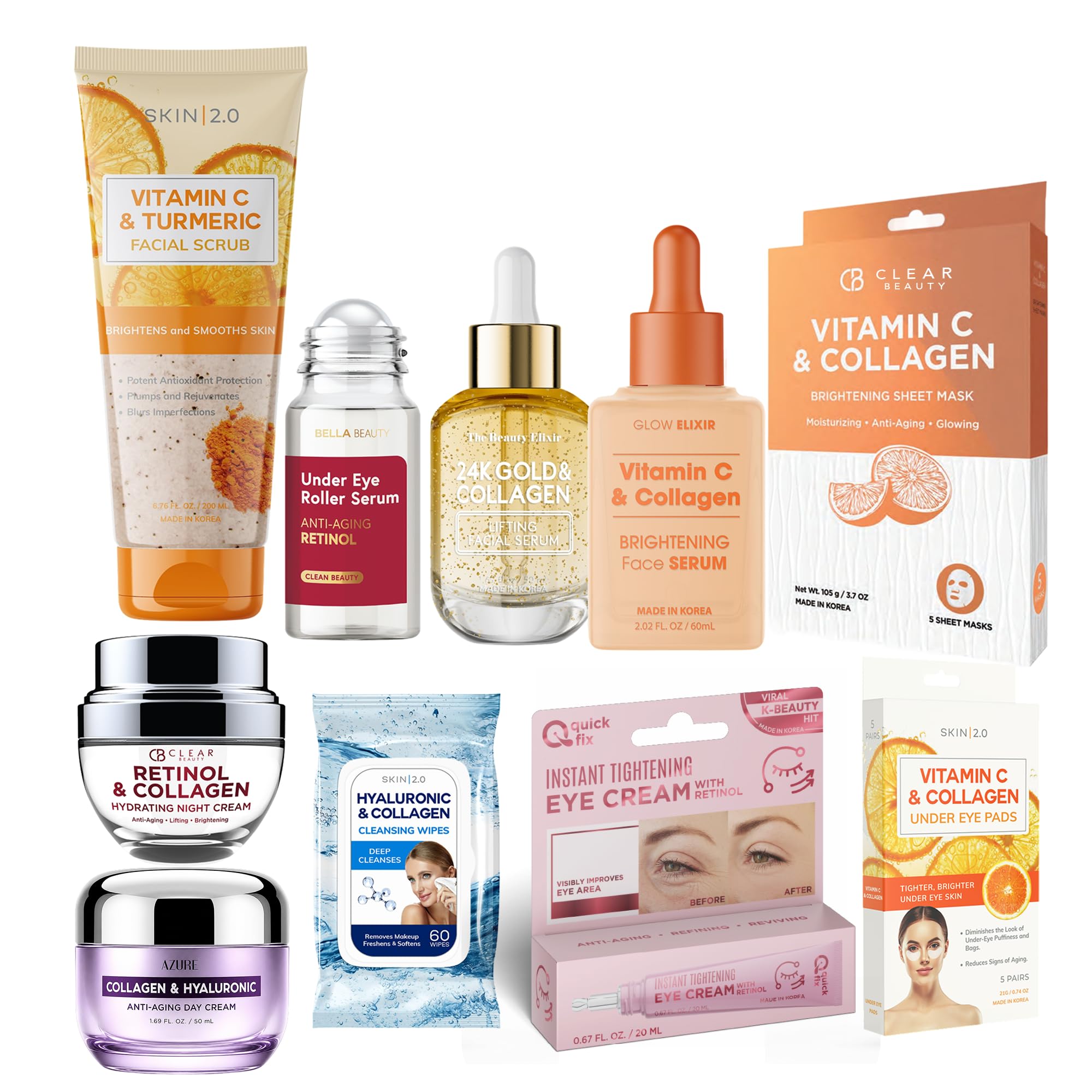 Klar&Co Radiance & Firming Korean Skin Care Gift Set – - Product Imagery