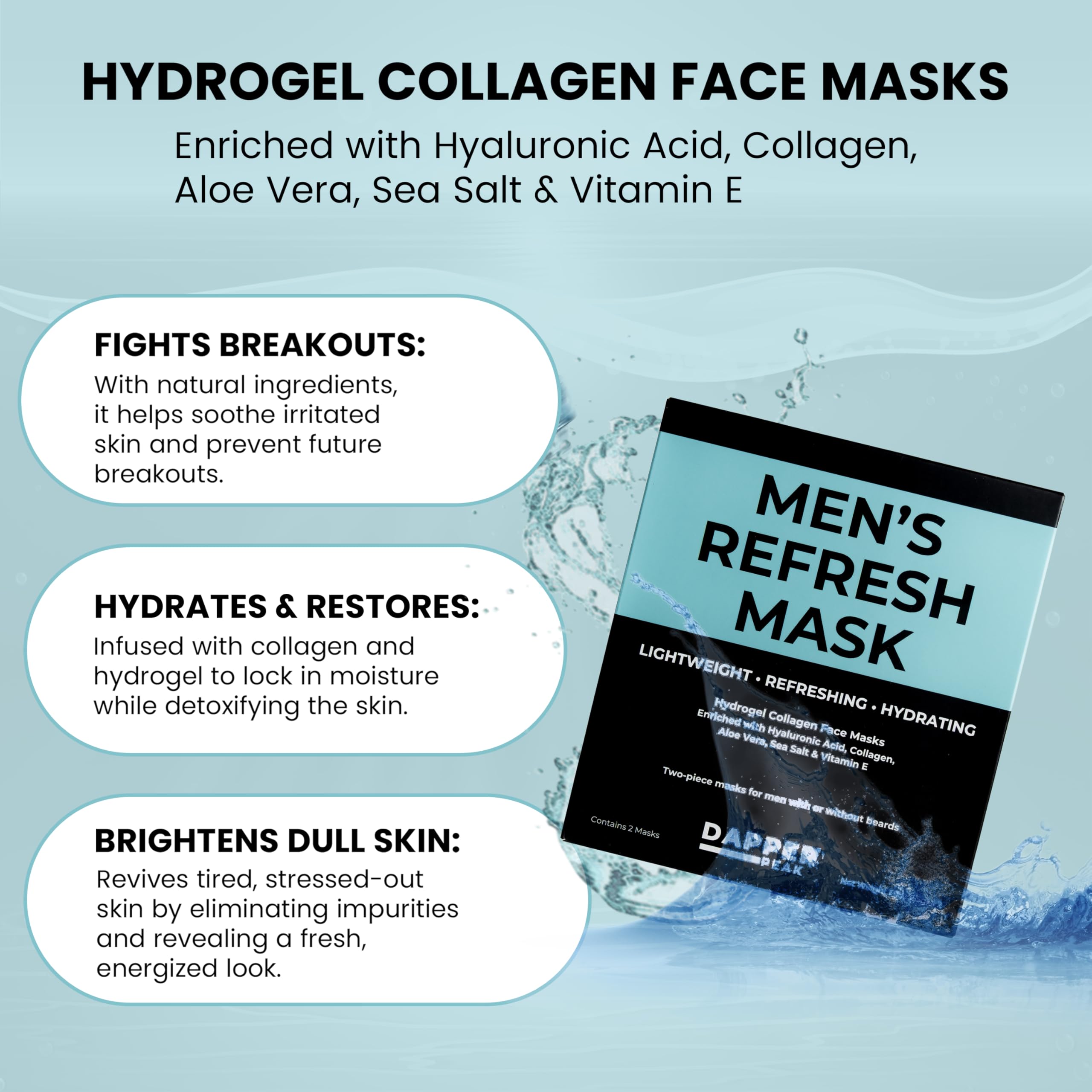 Mens Hydrating Sheet Face Mask for Men - Dapper Peak