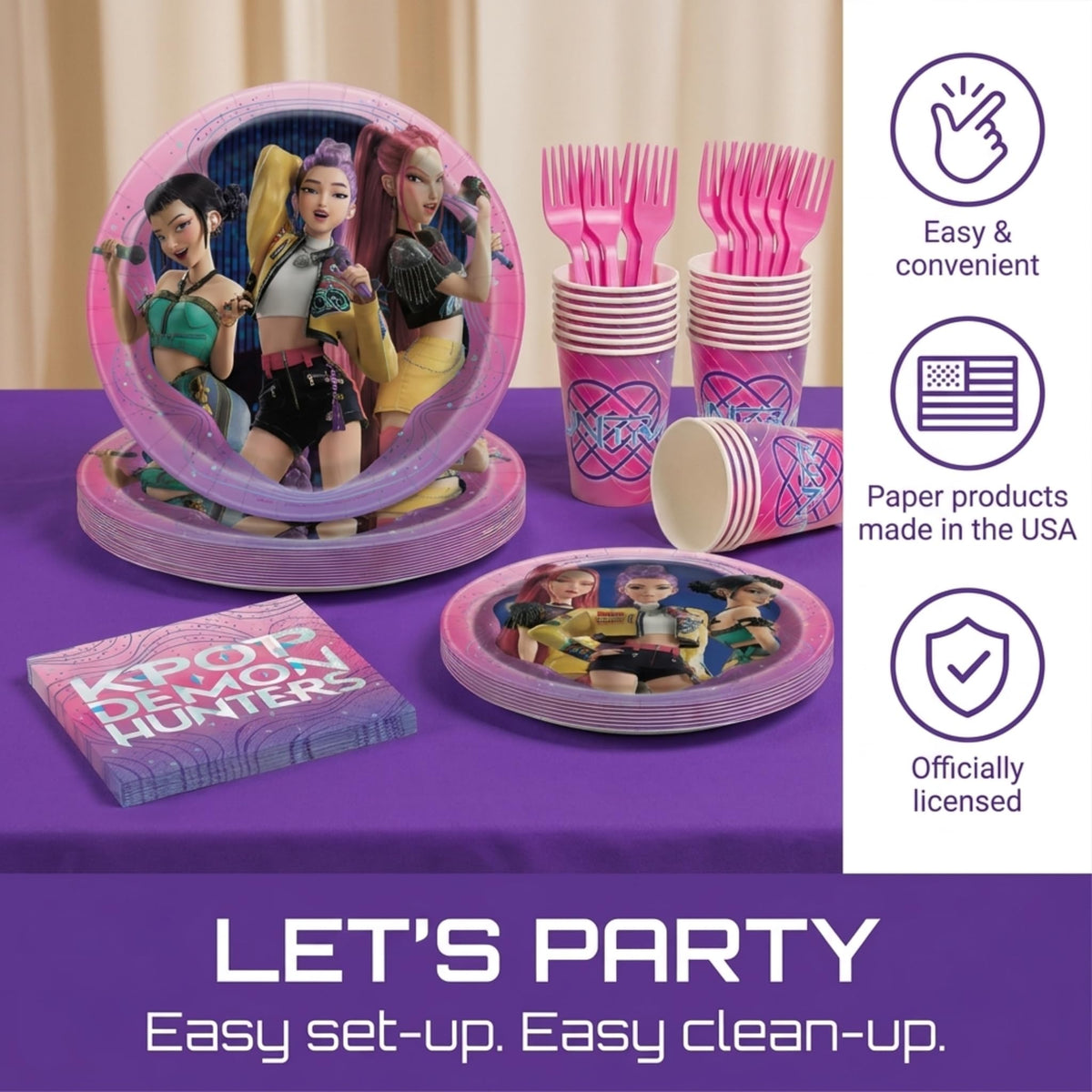 KPop Demon Hunters Birthday Decorations - Unique Official Imagery - 7