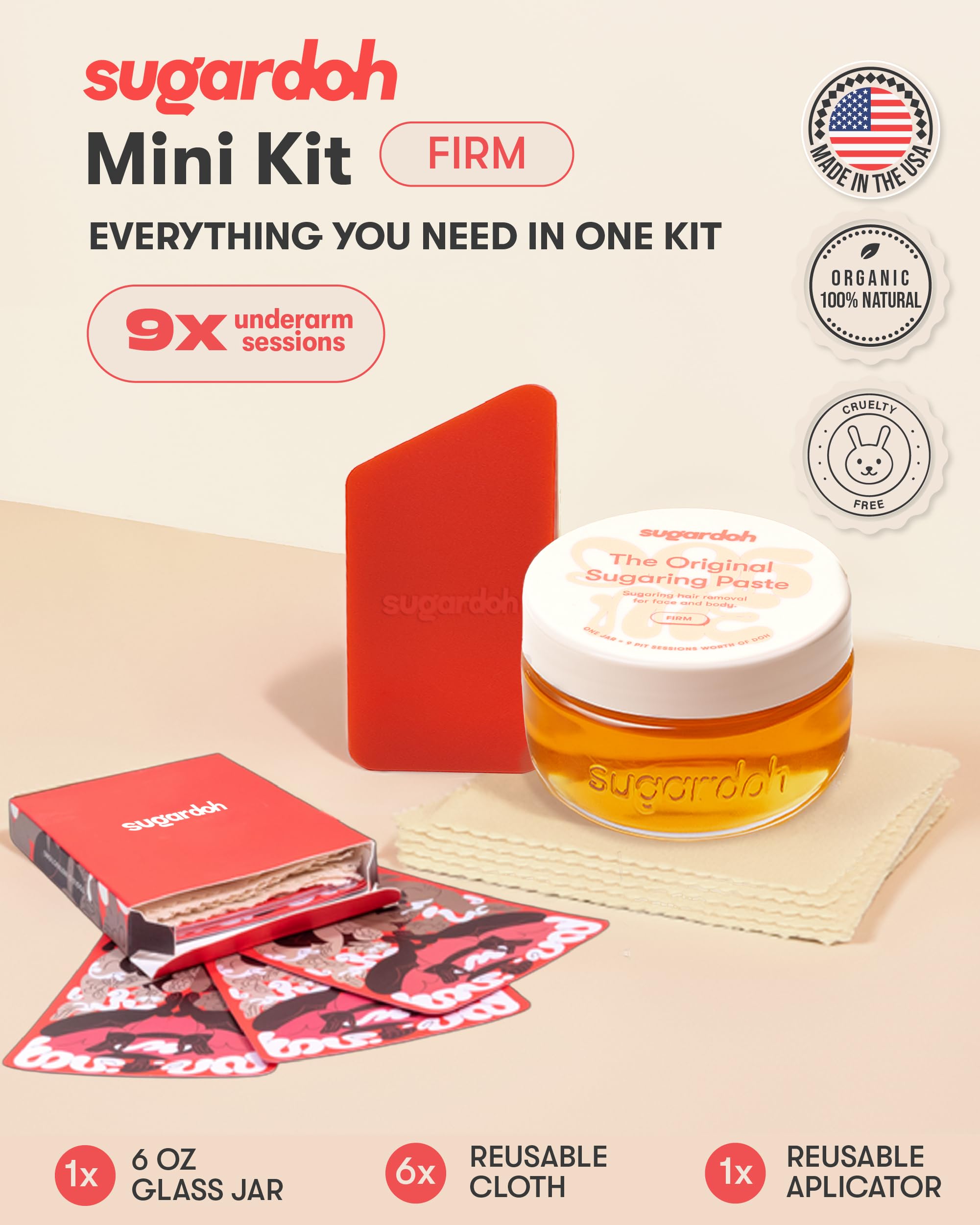 Sugardoh Sugar Waxing Kit As Seen On Shark Tank Face, Arms, & Legs, Sugar Wax - SUGARDOH Official Product View 3