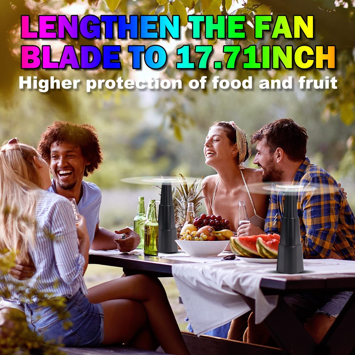 Fly Fans for Tables Food Indoor Outside 4 Pack Portable - KTDRJN Official Imagery - 5