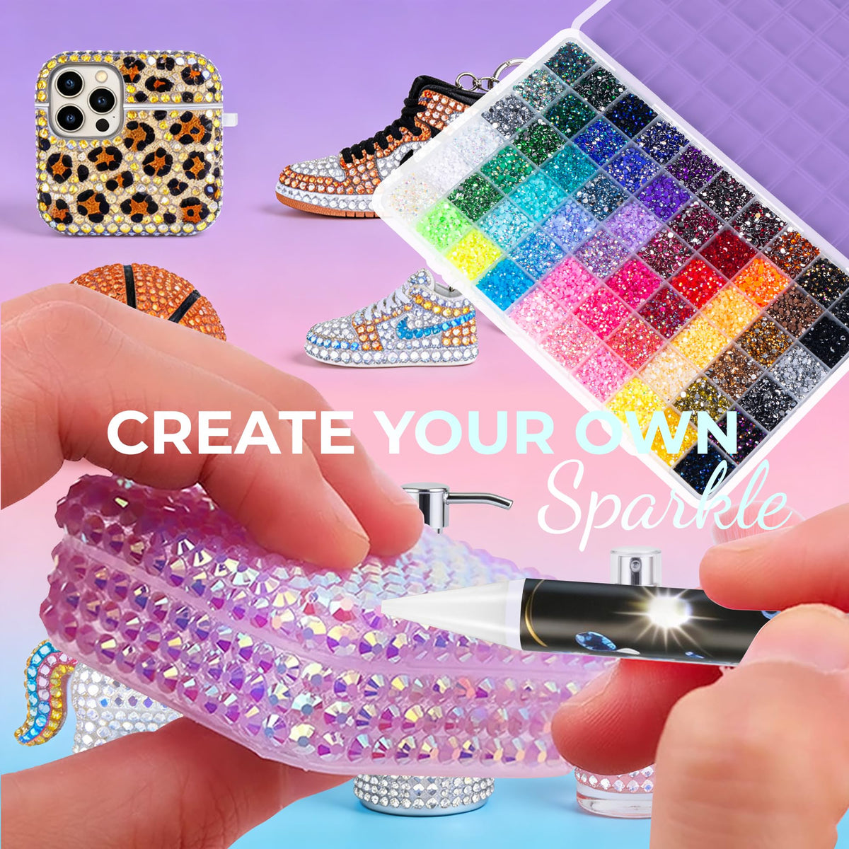 Bedazzling Kit 48000Pcs 60 Colors 3mm Resin Jelly - YKHSIY Official Imagery - 3