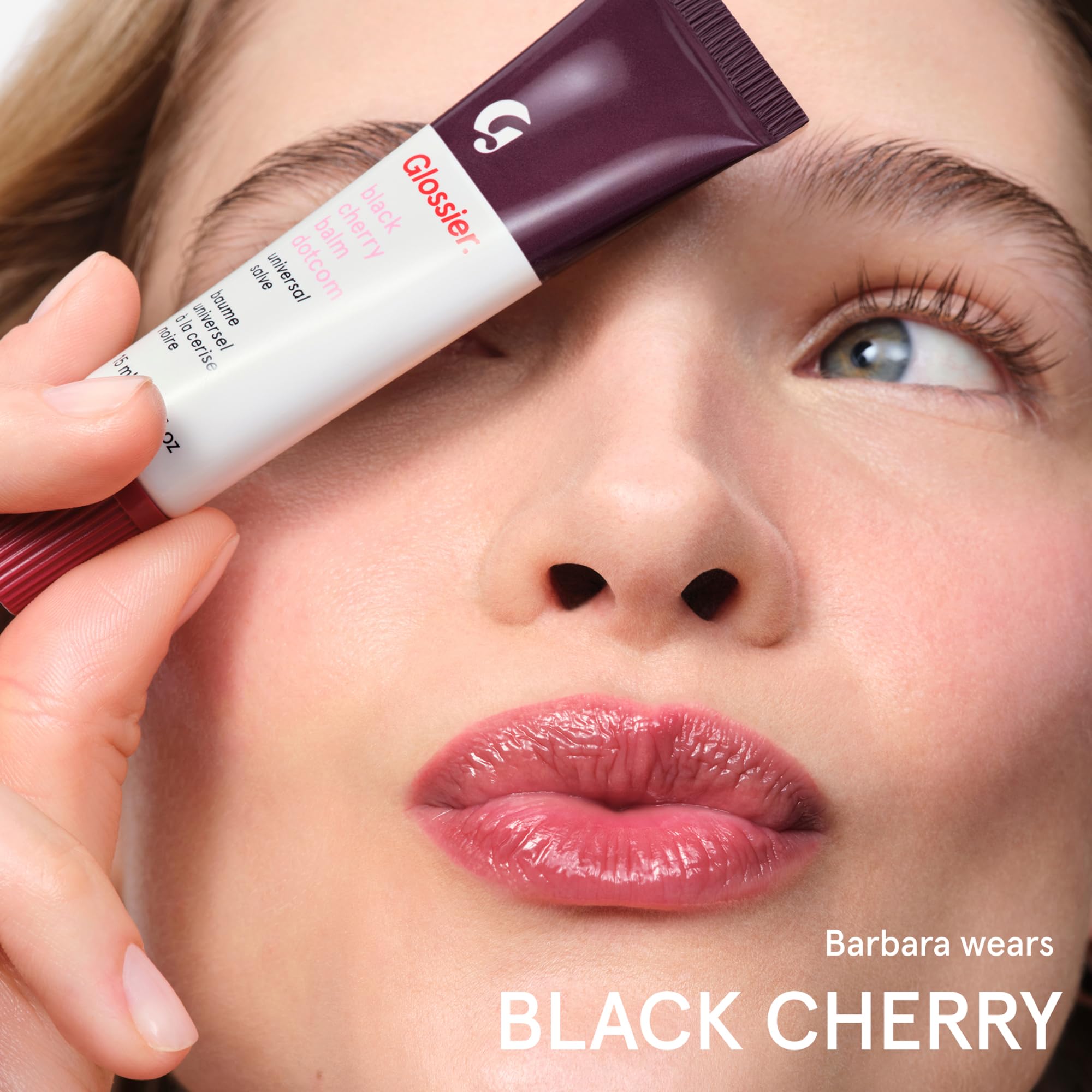 Glossier Balm Dotcom Lip Balm & Universal Salve, Black Cherry Burgundy Tint - Glossier Official Product View 7