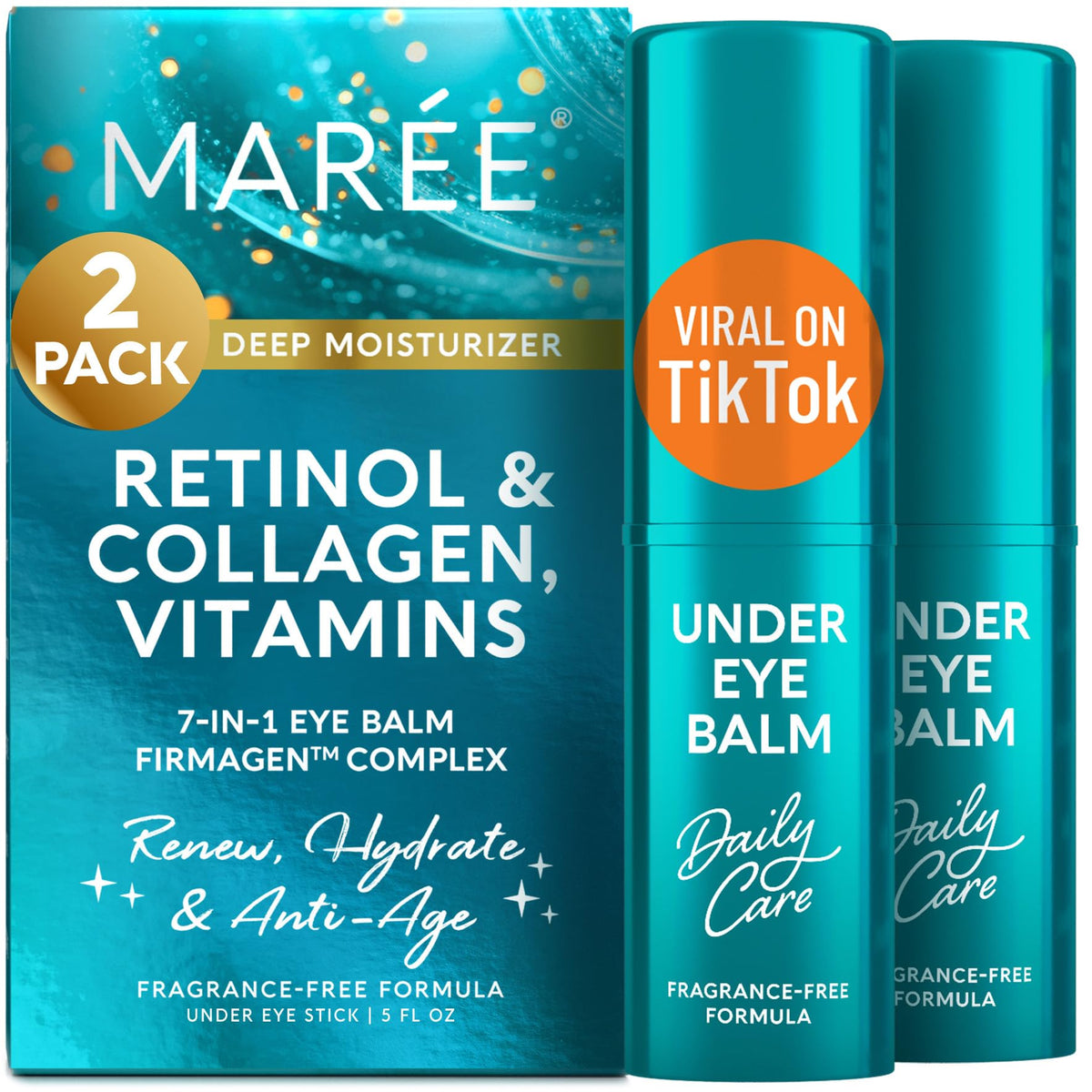 MAREE Under Eye Balm 2 PACK Retinol Ceramide for Dark - MAREE Official Imagery - 1