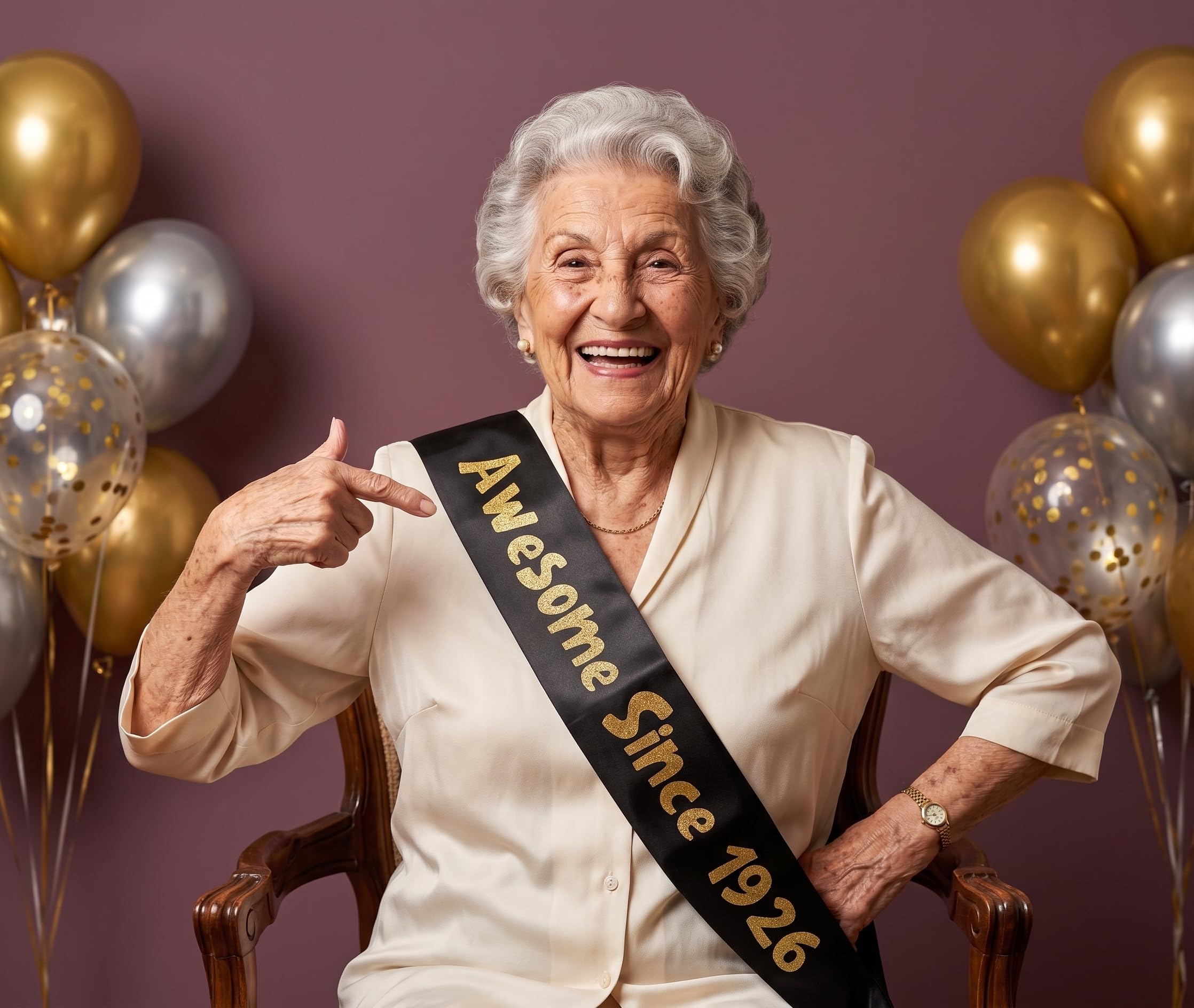 Sterling James Co. Awesome Since 1926 Black and Gold Sash - Funny - Sterling James Co. Official Product View 2