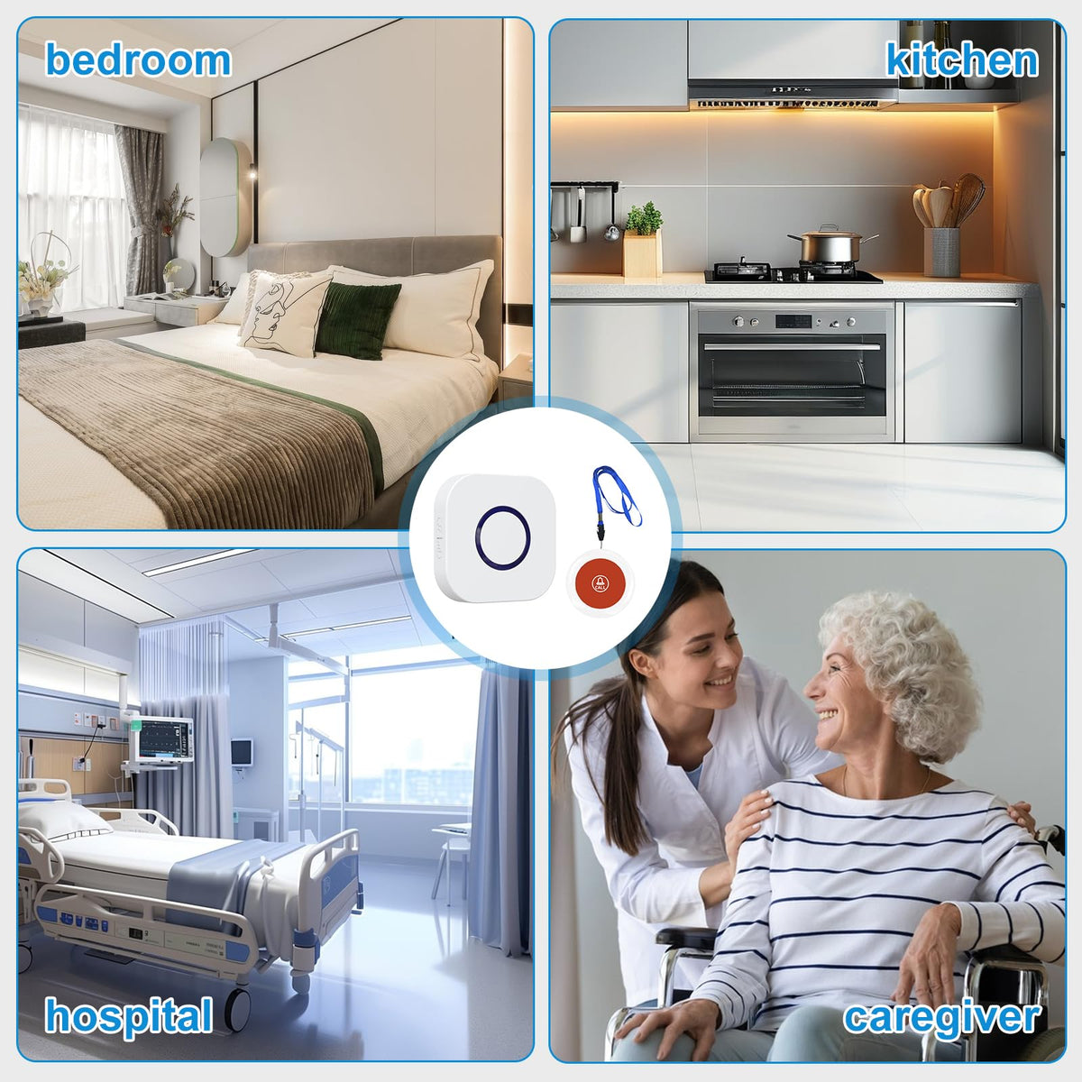 Wireless Caregiver Pager Dual Receiver Home Alert System - Greetmed Official Imagery - 7