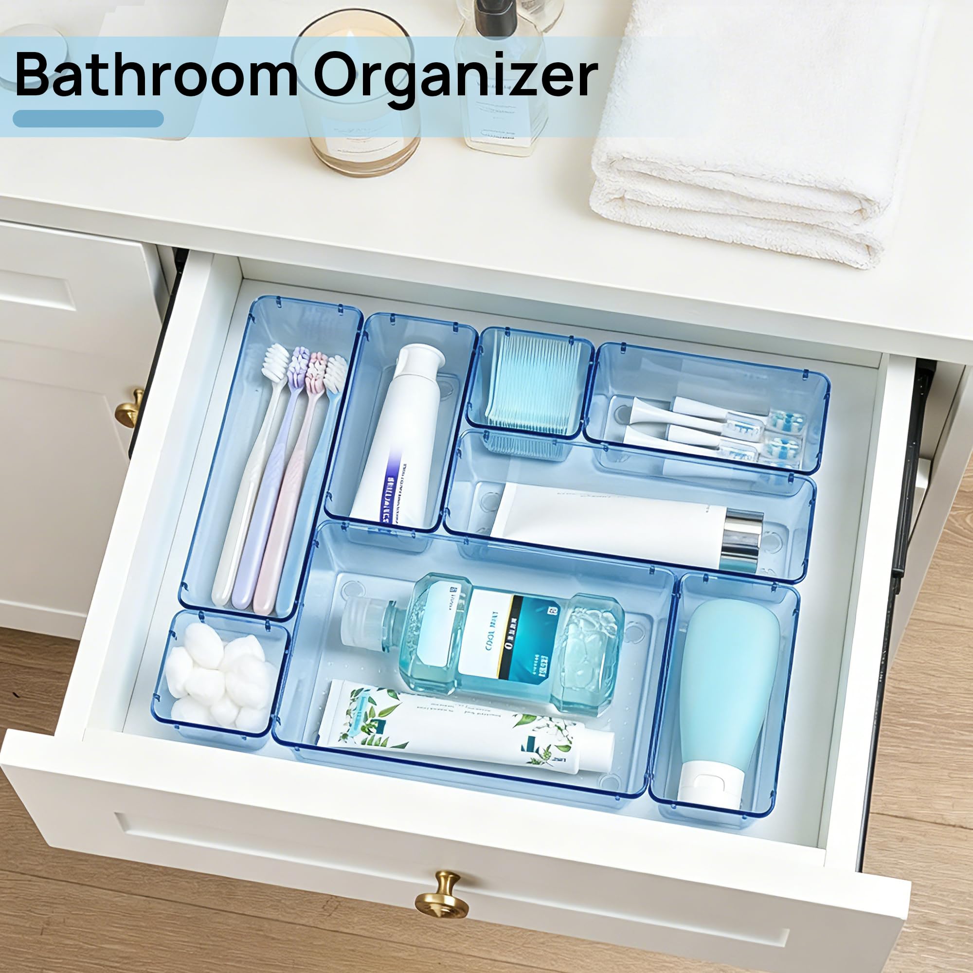 Vtopmart 25 Pack Plastic Drawer Organizers with Non-slip Rubber Pads - Vtopmart Official Product View 5