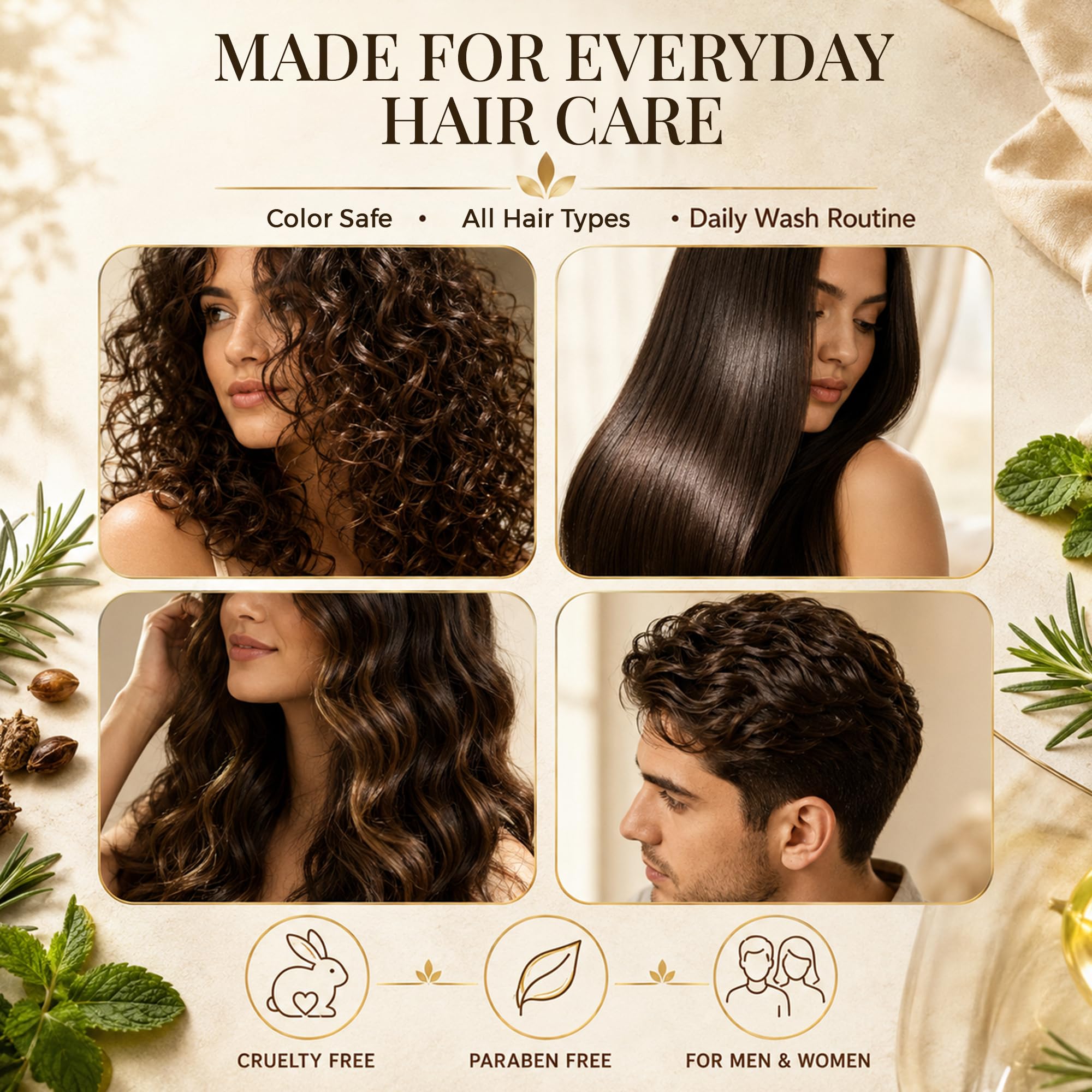 INFINA ESSENTIALS Castor Oil Shampoo and Conditioner Set for Hair Growth, 16 fl oz - INFINA ESSENTIALS Official Product View 6