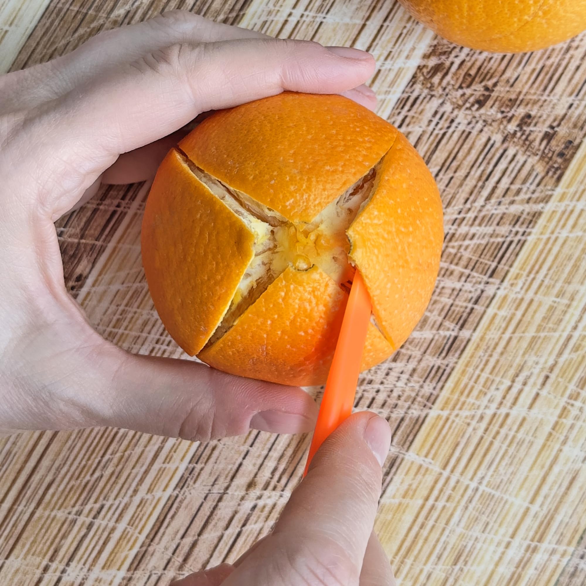 R&M Long Citrus Orange Peeler 7" – Plastic Kitchen Tool for Scoring & - View 4
