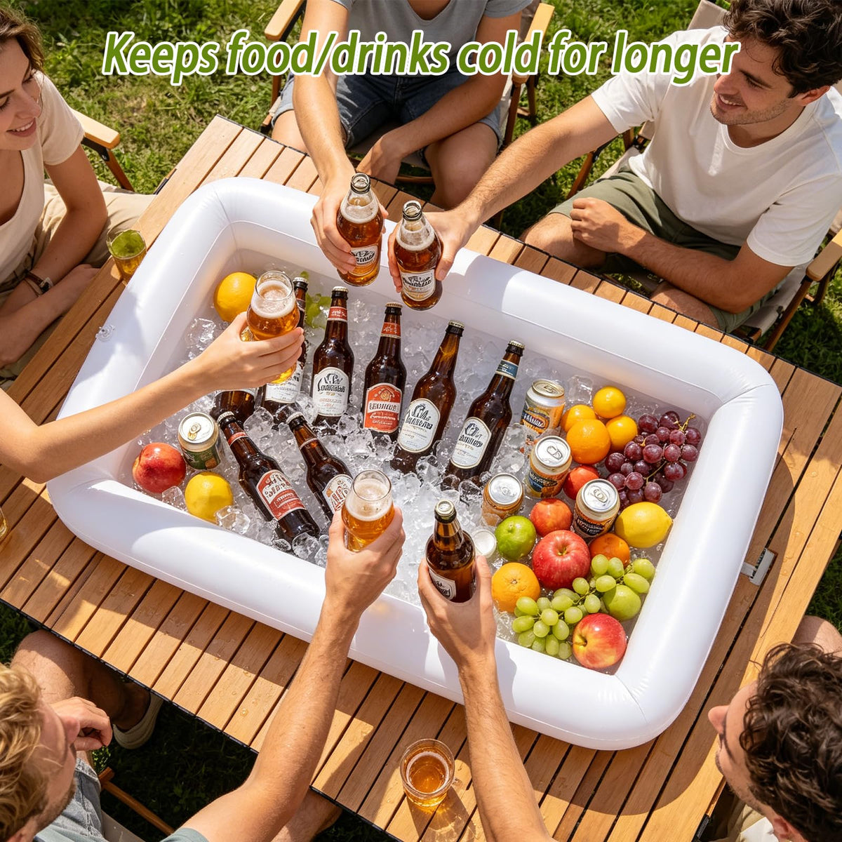 Inflatable Cooler for Parties Serving Bar Mesh Food Cover - Wenceda Official Imagery - 3