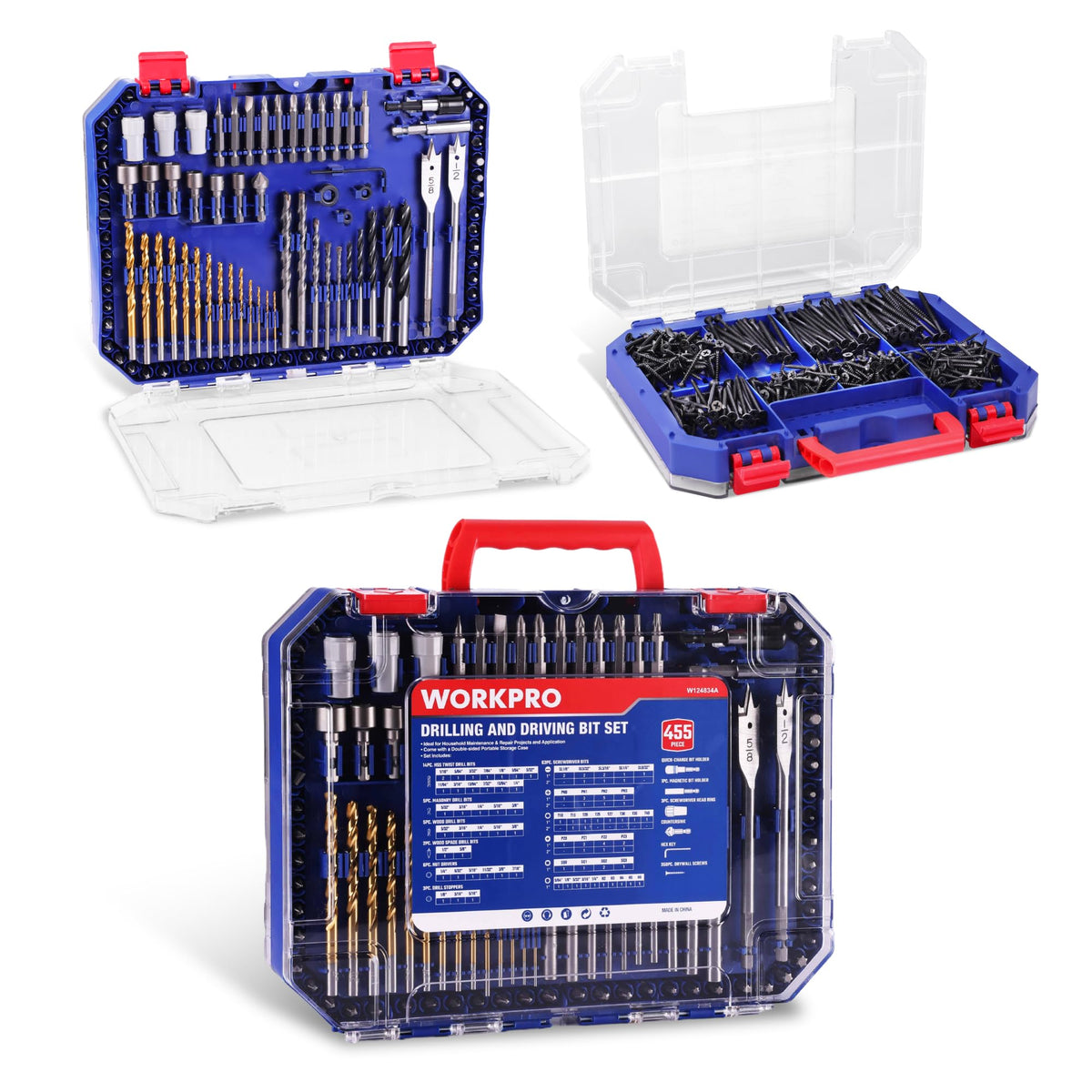 WORKPRO Drill Bit Set 455Pcs Drill Bits and Screwdriver Bit - WORKPRO Official Imagery - 2