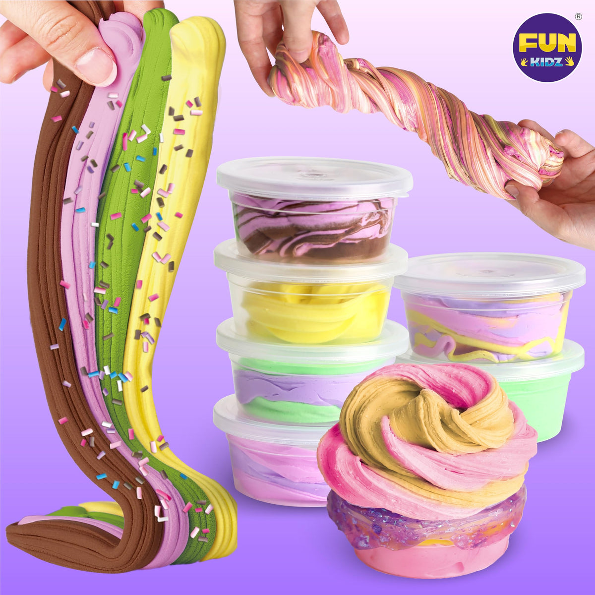 Gift Butter Slime Kit for Girls 10 12 FunKidz Ice Cream Soft - FUN KIDZ Official Imagery - 8