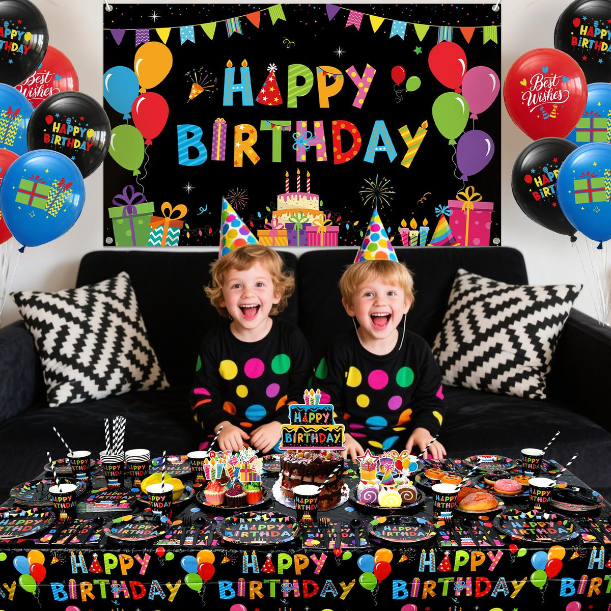 Colorful Black Party Decorations - Obussgar Official Imagery - 8