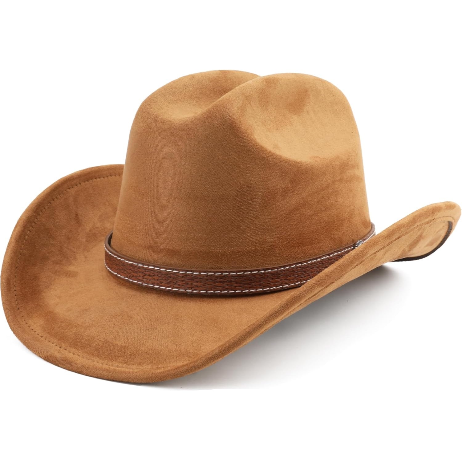 Melesh western cowboy hat with small short wide brim, suitable for women and men, perfect for beach and cowgirl style.