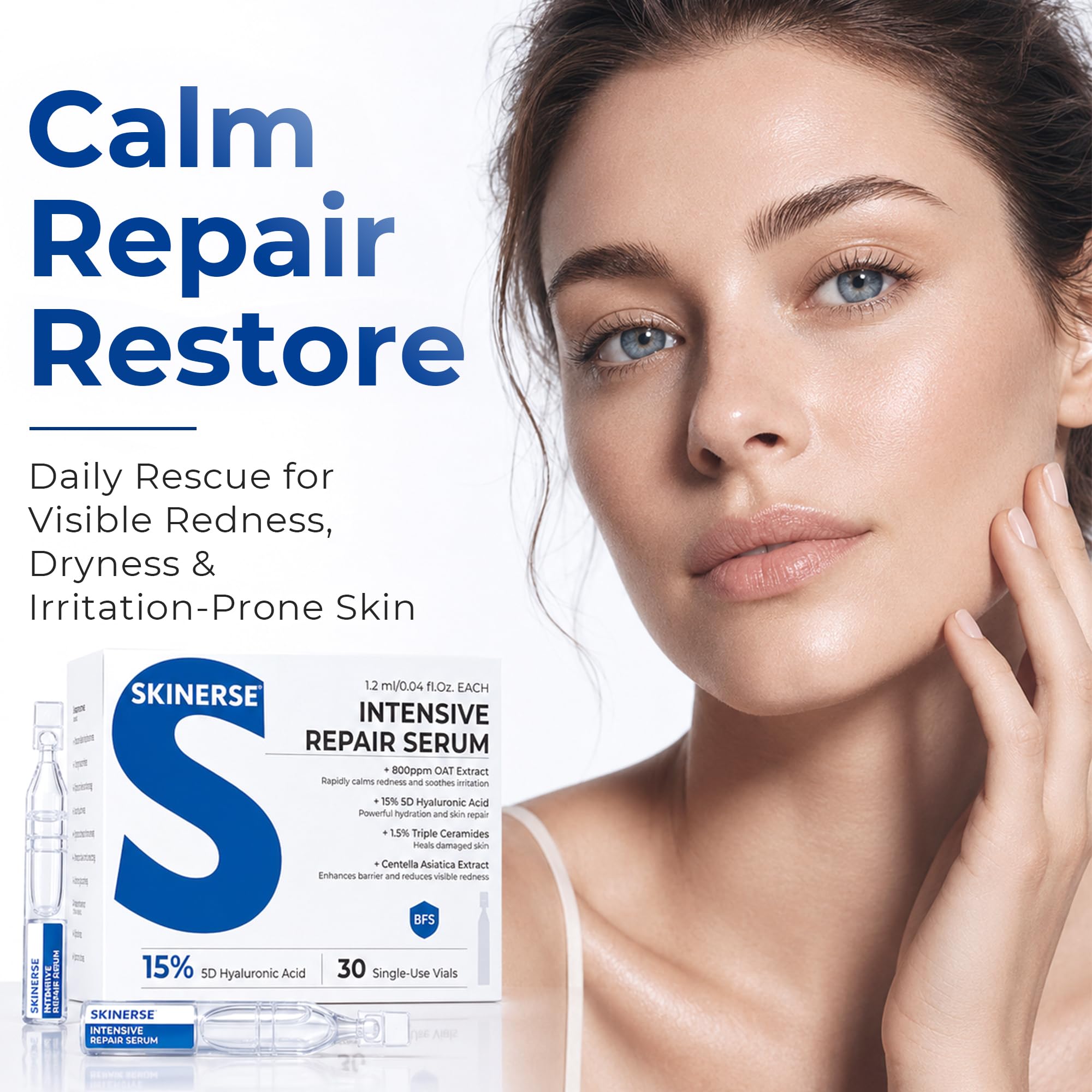 SKINERSE Intensive Repair Serum, 15%Hyaluronic Acid for Sensitive Skin Anti - SKINERSE Official Product View 3