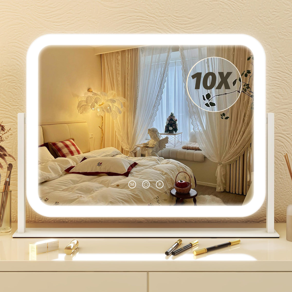 FENNIO Vanity Mirror with Lights 17 x13 Makeup Mirror with - FENNIO Official Imagery - 2