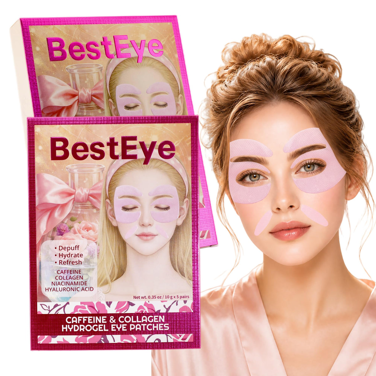 Collagen Under Eye Patches for Puffy Eyes and Dark Circles - Besteye Official Imagery - 2