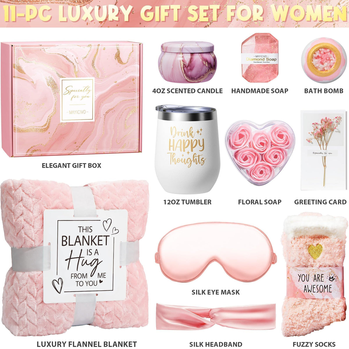 Birthday Gifts for Women Spa Baskets Self Care Package Get - MAYICIVO Official Imagery - 4