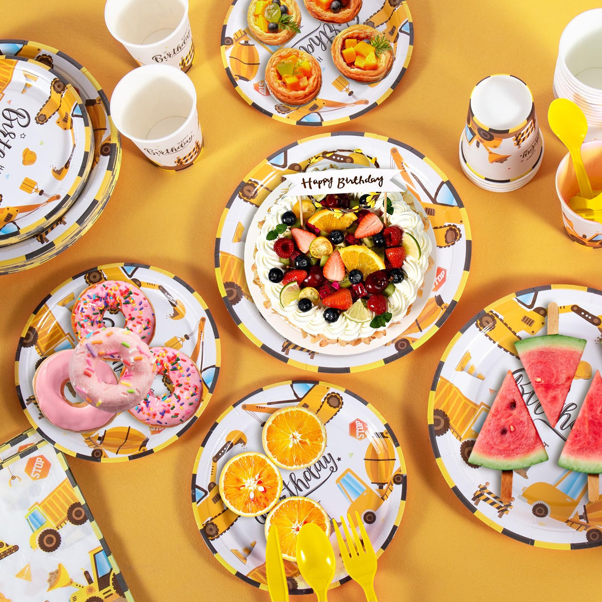 Cecnamt Construction Birthday Decorations 170 Pcs - Cecnamt Official Imagery - 6