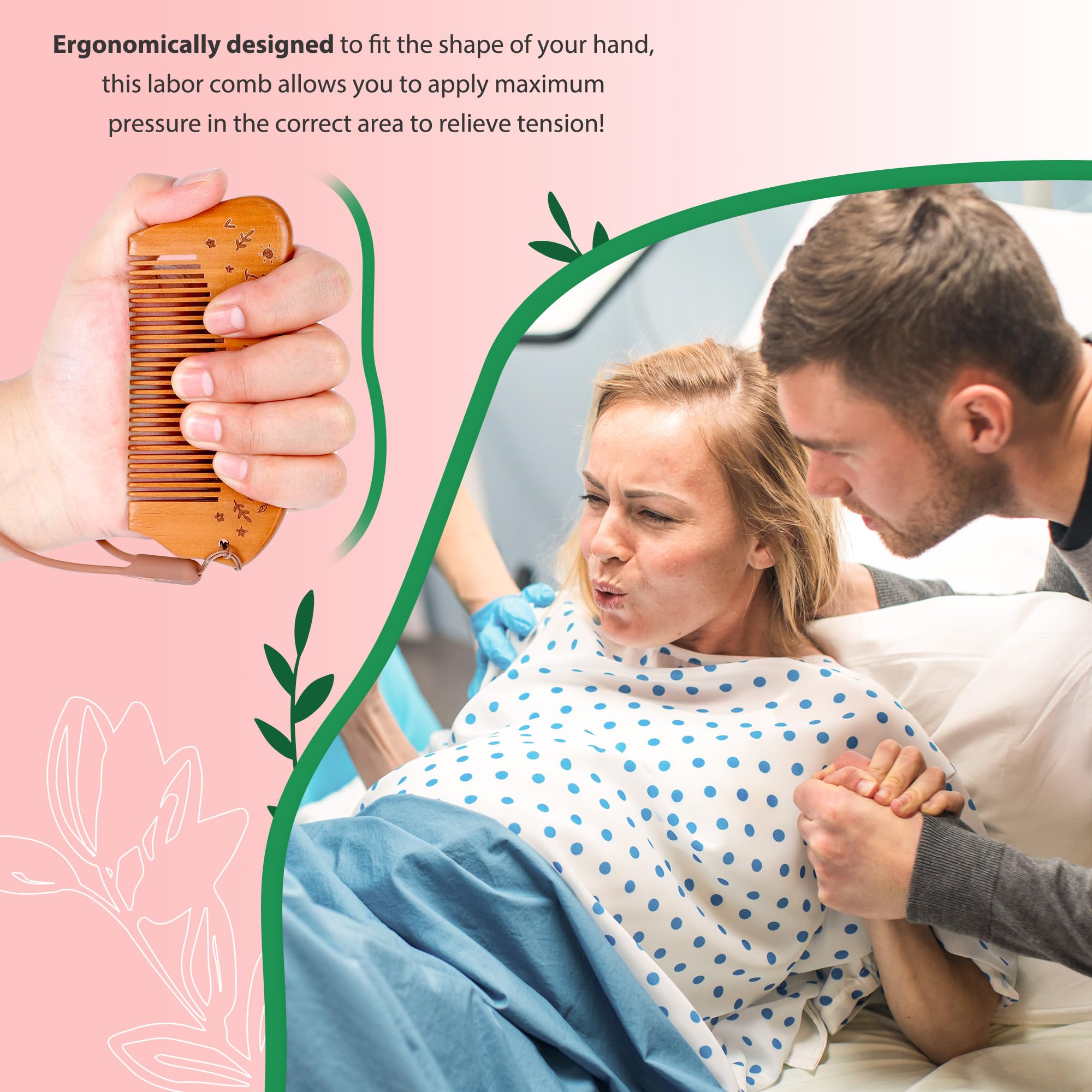 Arrozon Birthing Comb – Natural Labor Pain Relief Comb