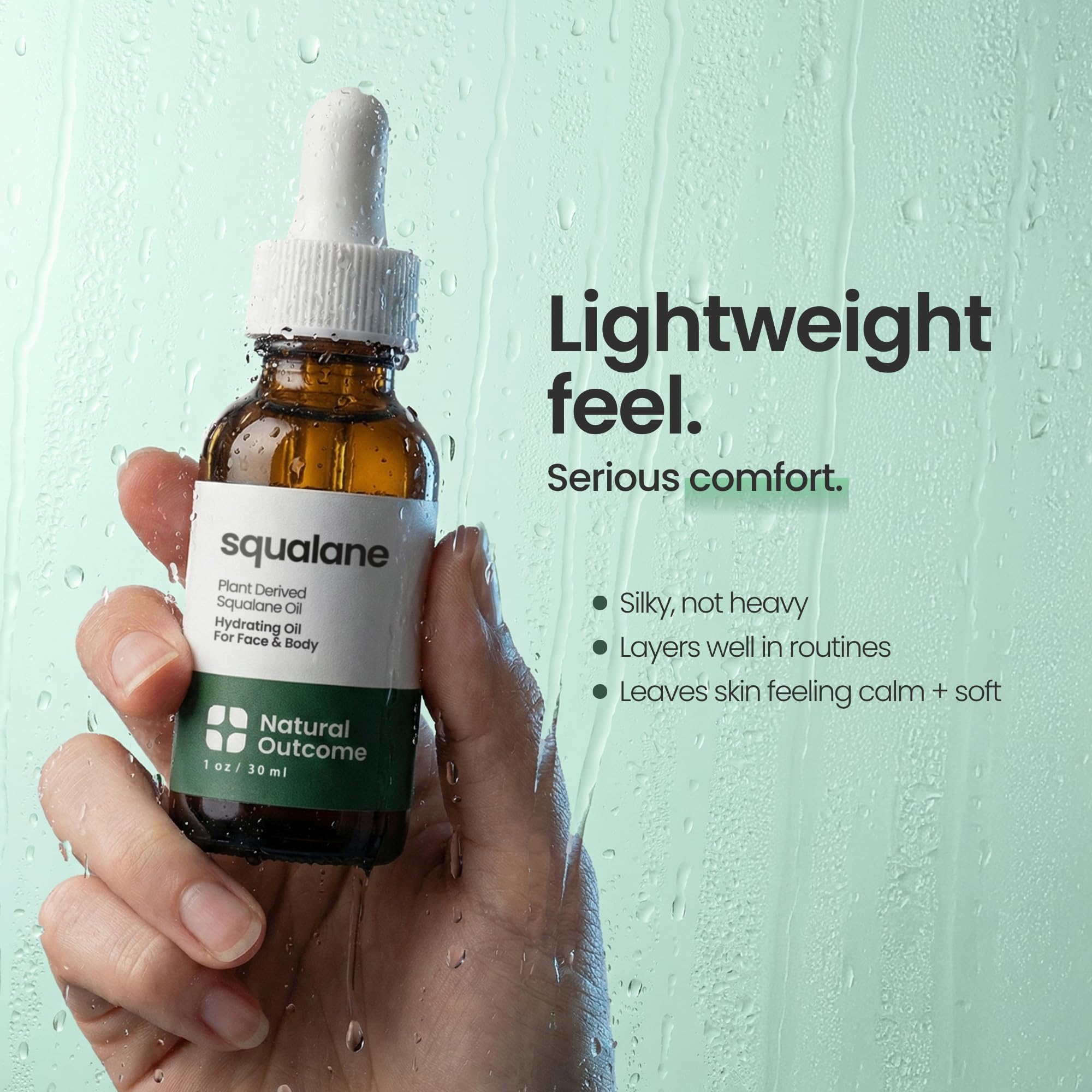natural outcome Pure Squalane Oil l 100% Plant Derived Squalane Oil for Face, - natural outcome Official Product View 5