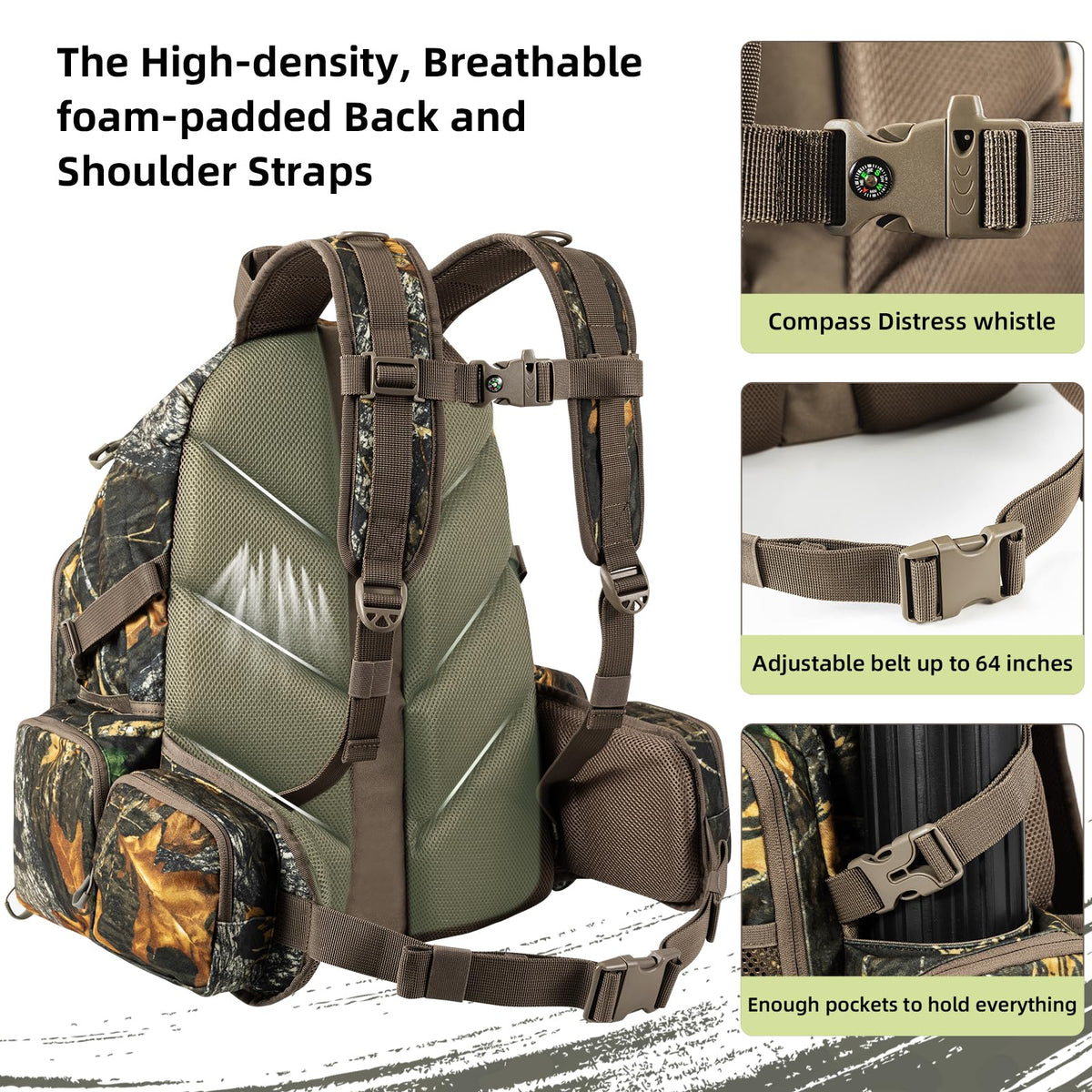 Hunting Backpack for Men Hunting Gear Day Pack for Rifle Bow - ALLBLESSED Official Imagery - 6
