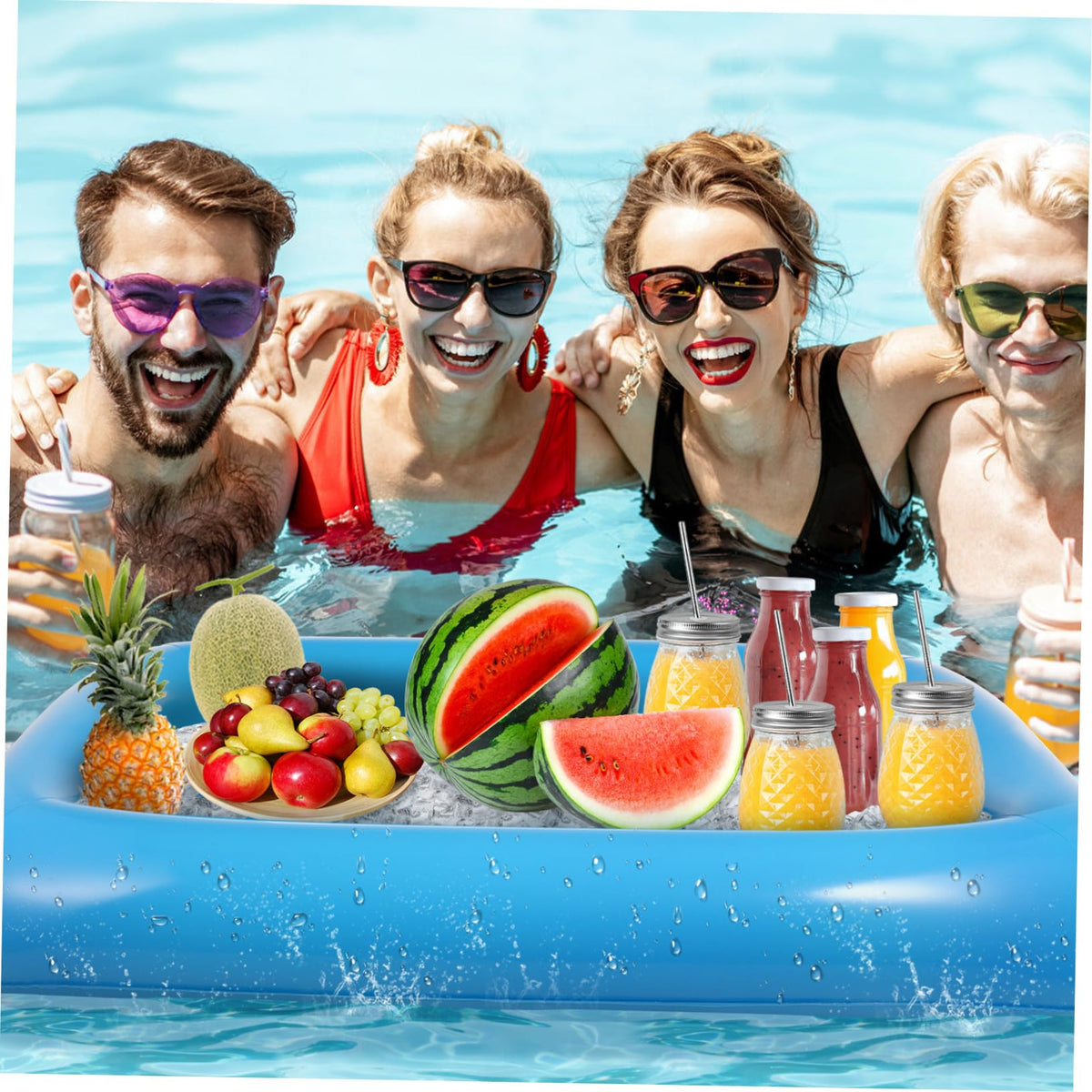Hemoton 2 PCS Inflatable Serving Bar Tray Food Drink - Hemoton Official Imagery - 6