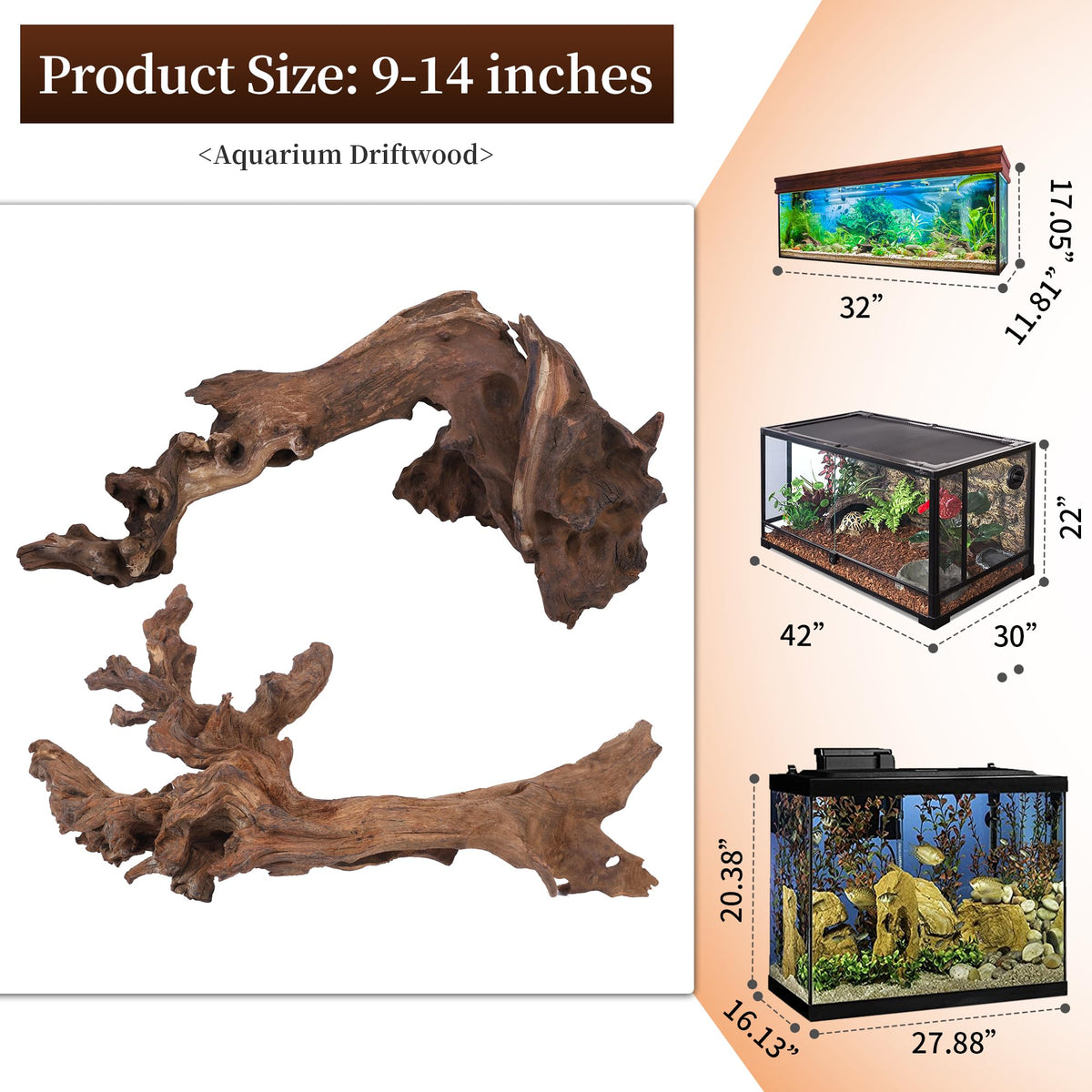 majoywoo Natural Large Driftwood for Aquarium Decor Fish - majoywoo Official Imagery - 4