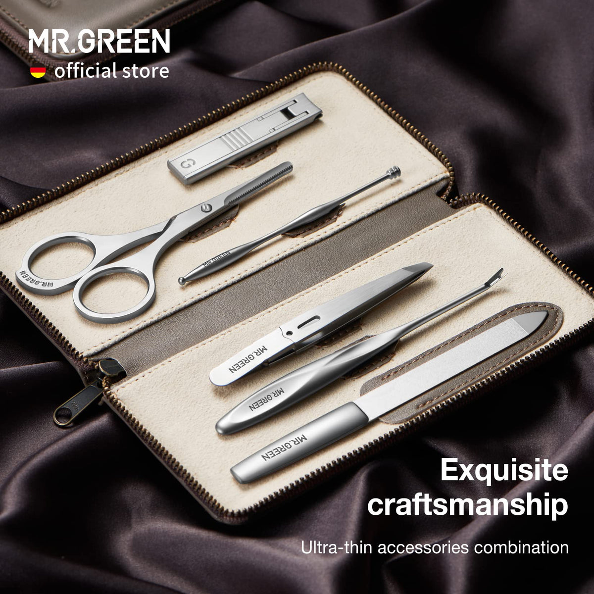 MR GREEN Portable Luxury Manicure Sets Stainless Steel - MR.GREEN Official Imagery - 5