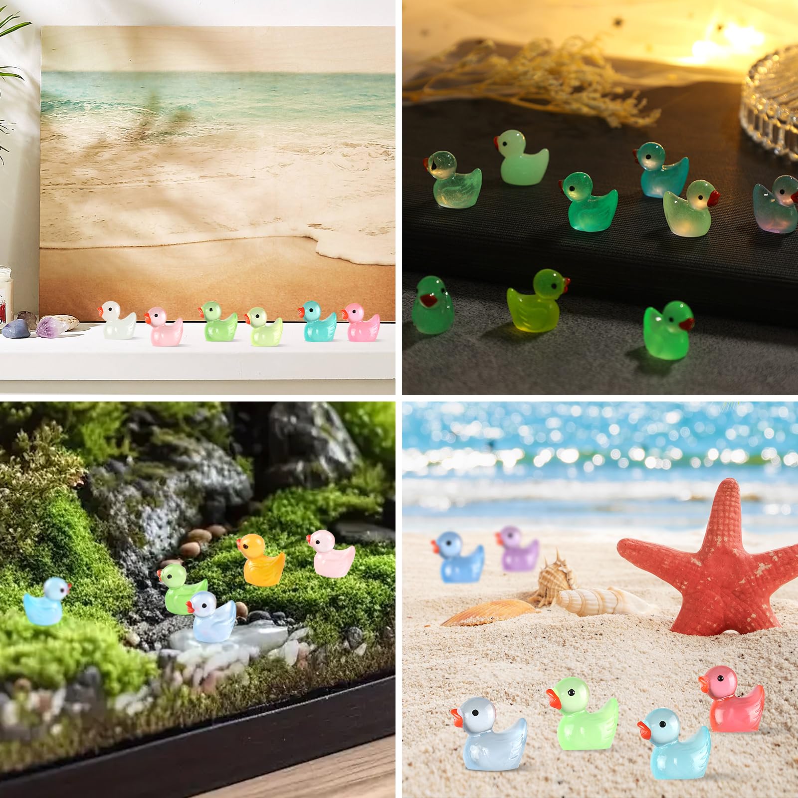 JWAJWY Mini Ducks 100 Pack Tiny Ducks Glow in The Dark - JWAJWY Official Product View 7