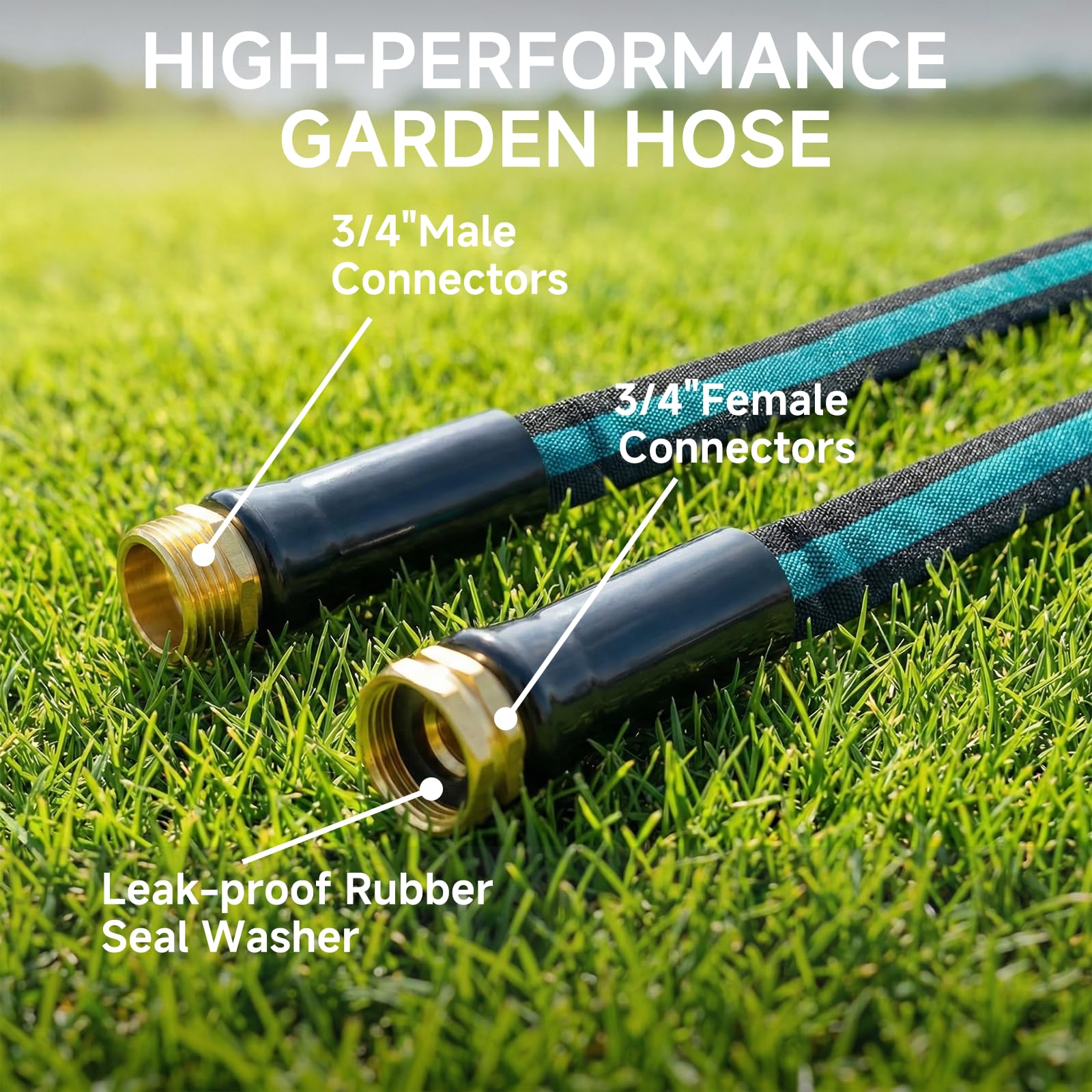 JOH 100FT Lightweight Garden Hose – Kink-Resistant, Flexible, Hig - JOH Official Product View 5