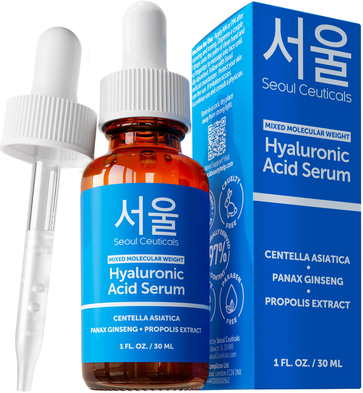 SeoulCeuticals Korean Hyaluronic Acid Serum for Face with - SeoulCeuticals Official Product Imagery - 2