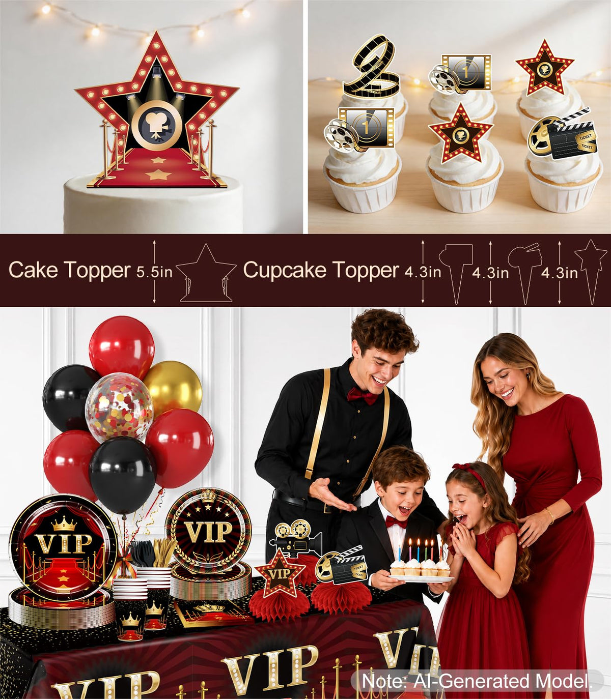 Yingto 177PCS Red Carpet Party Decorations Hollywood - Yingoto Official Imagery - 7