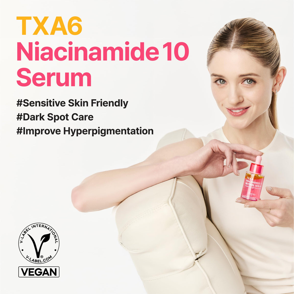 PURITO TXA 6 Niacinamide Serum for Sensitive Skin 1 01 fl oz - PURITO Official Product Imagery - 3