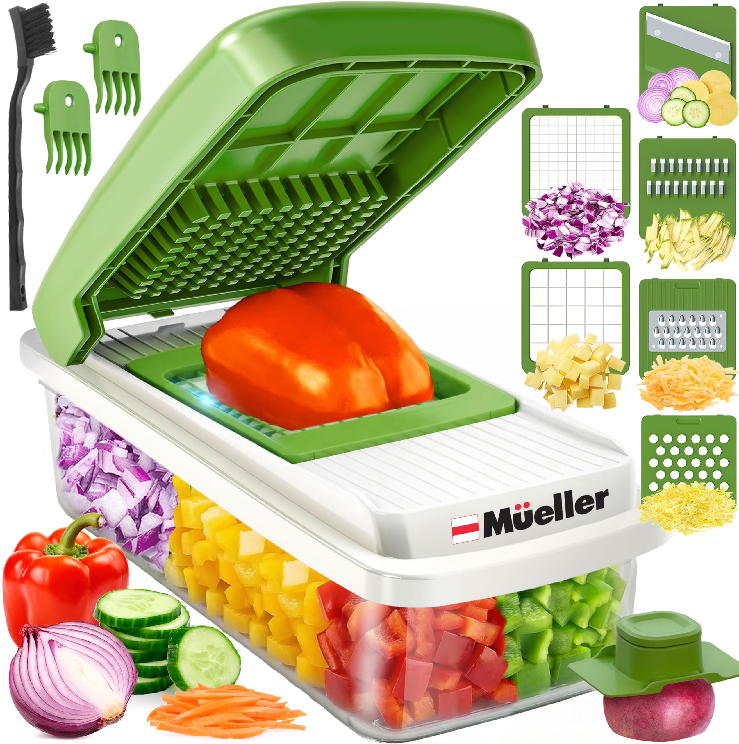 Mueller Vegetable Chopper Mandoline Slicer, Food Veggie Chopper by Mueller - Angle View 7