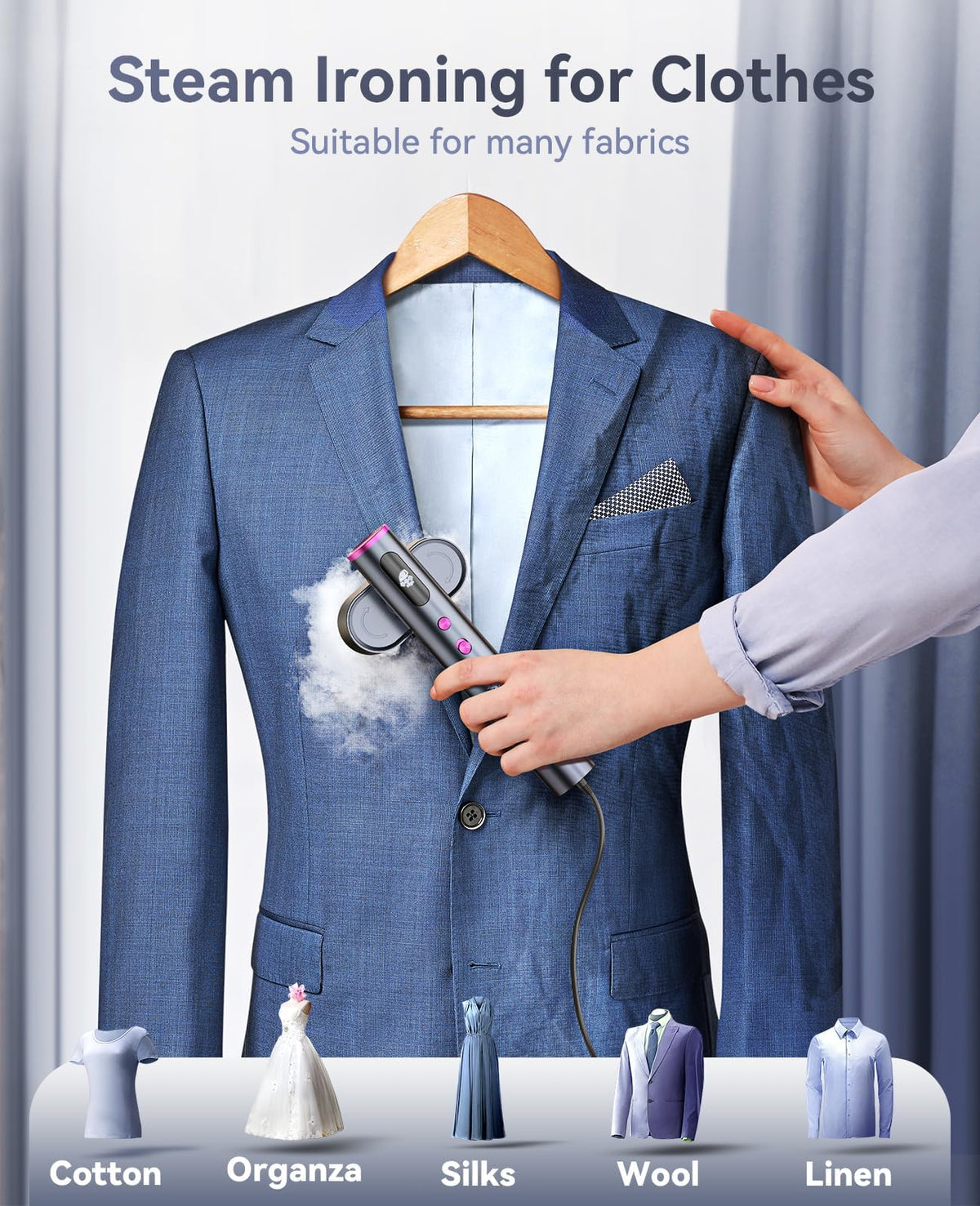 Jack Rose Travel Steamer for Clothes 100 220V Portable Iron - Jack & Rose Official Imagery - 6