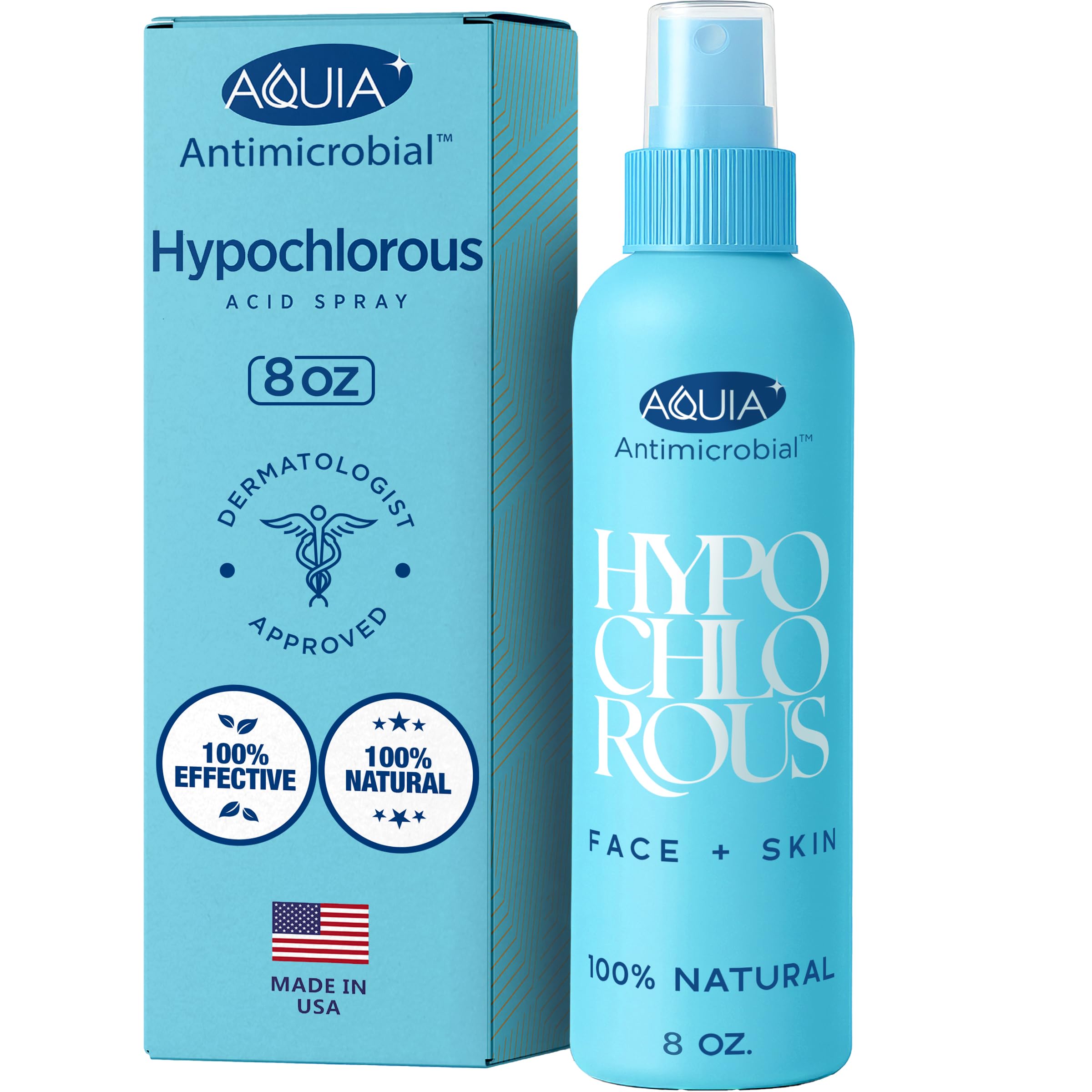 Hypochlorous Acid Spray for Face and Skin; Facial Cleanser | 8oz - Product Imagery